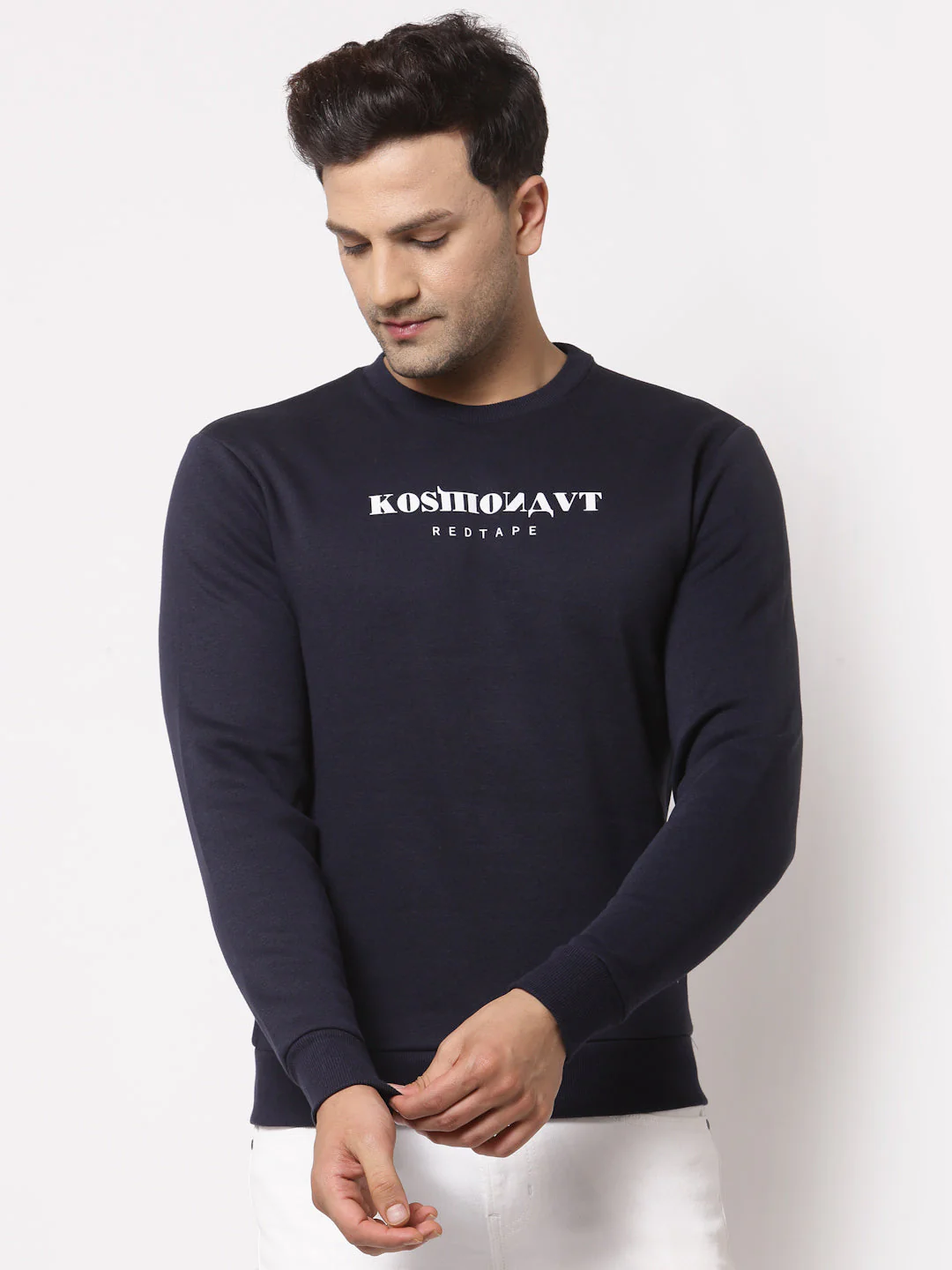 Men's Typographic Dark Navy Sweatshirt