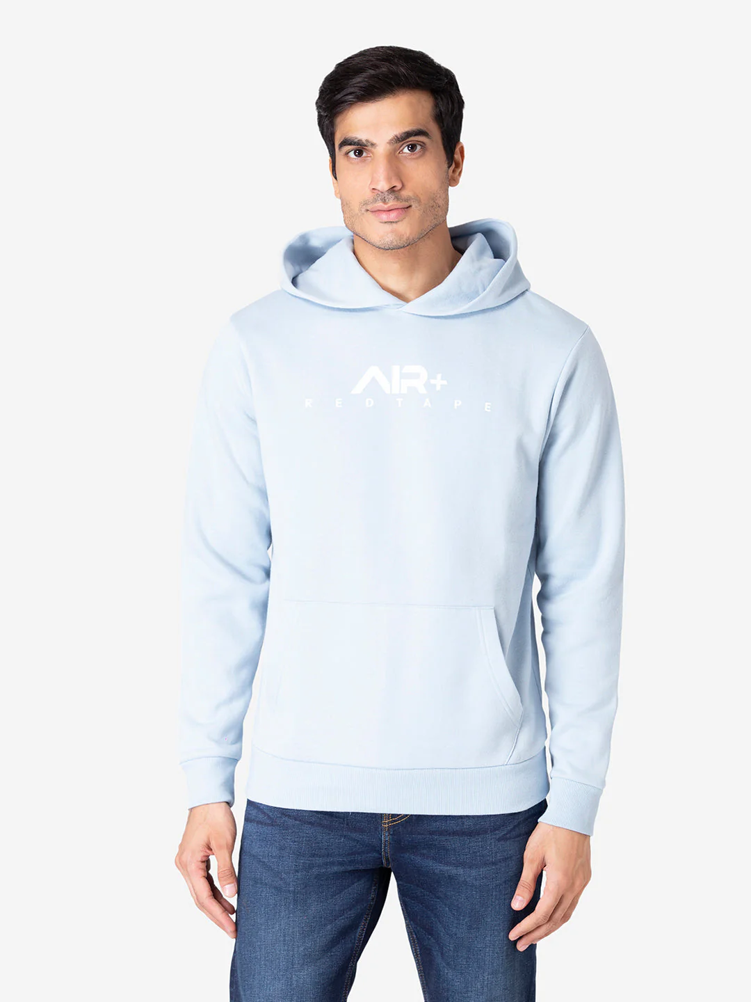 Men's Typographic Light Blue Hoodies