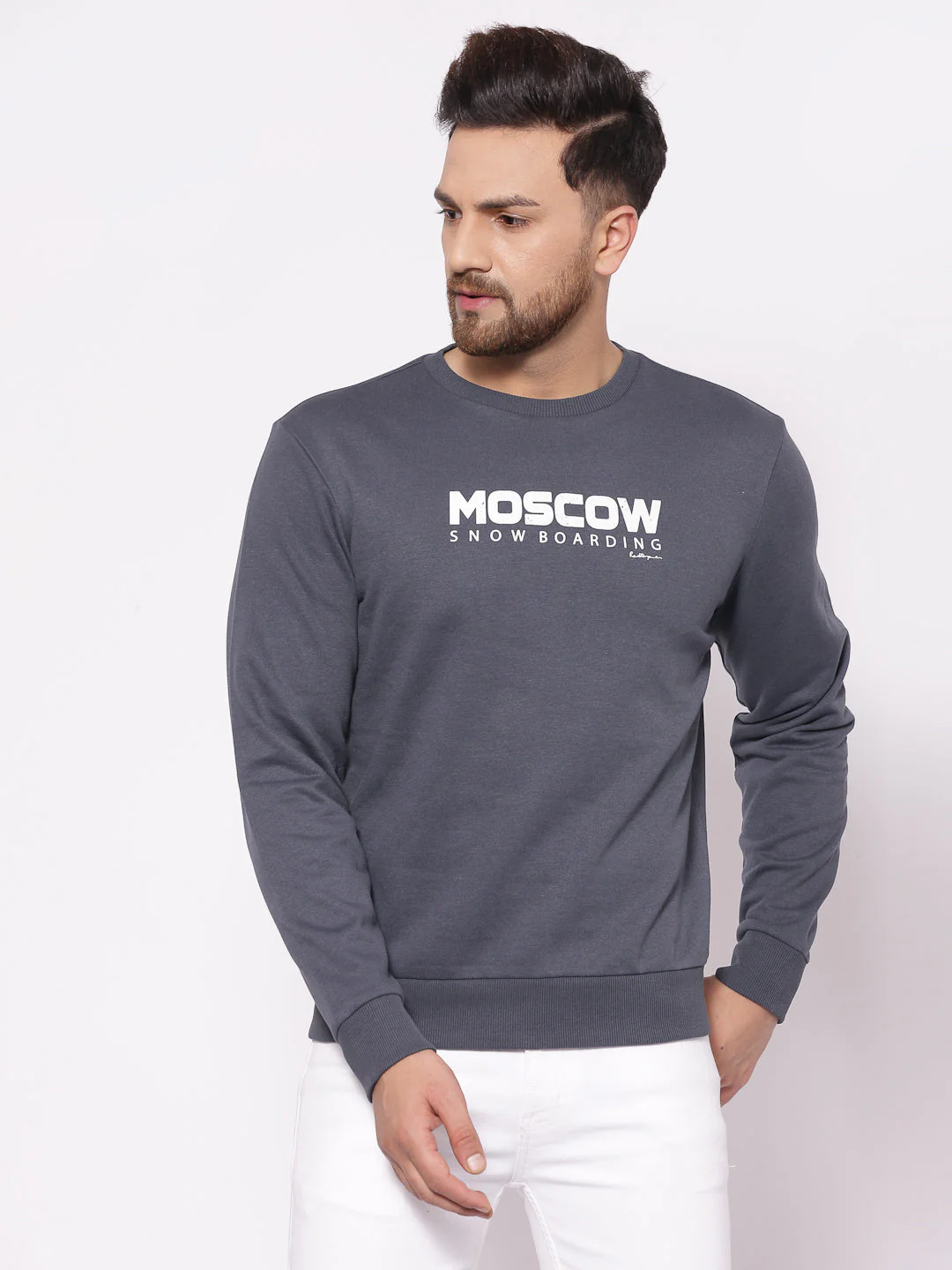 Men's Typographic Space Grey Sweatshirt