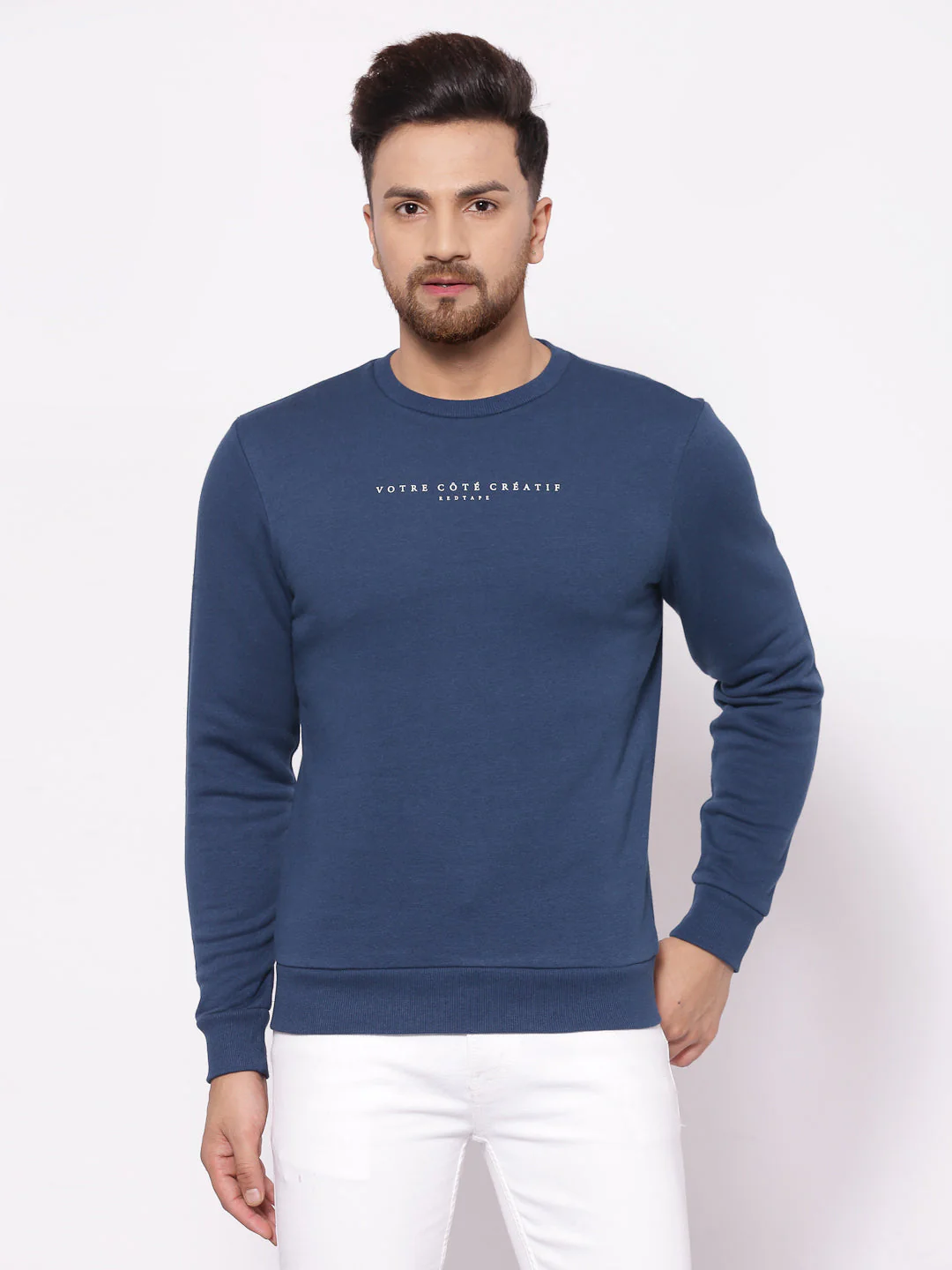 Men's Typographic Teal Sweatshirt