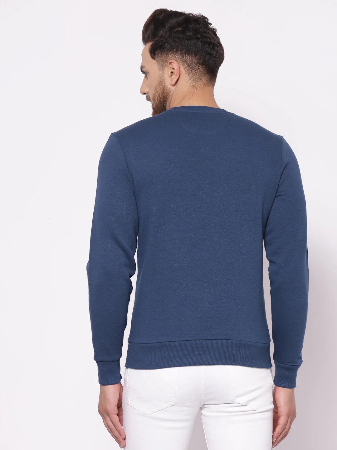 Men's Typographic Teal Sweatshirt - Image 3