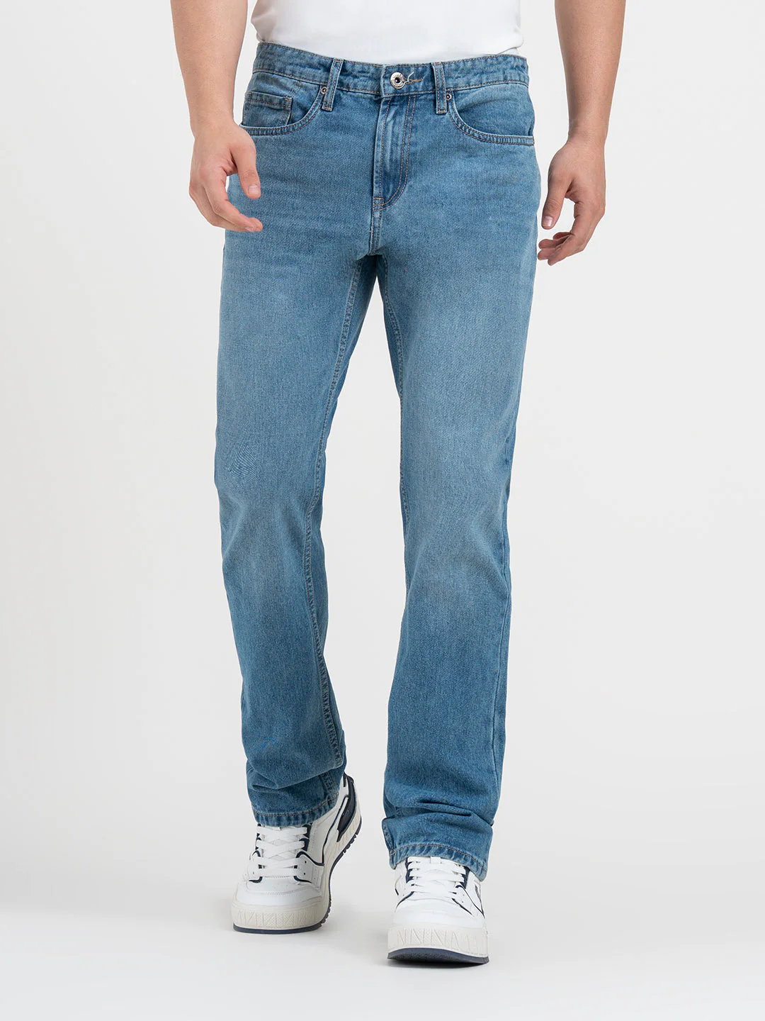 Men's Vintage Blue Straight Fit Jeans