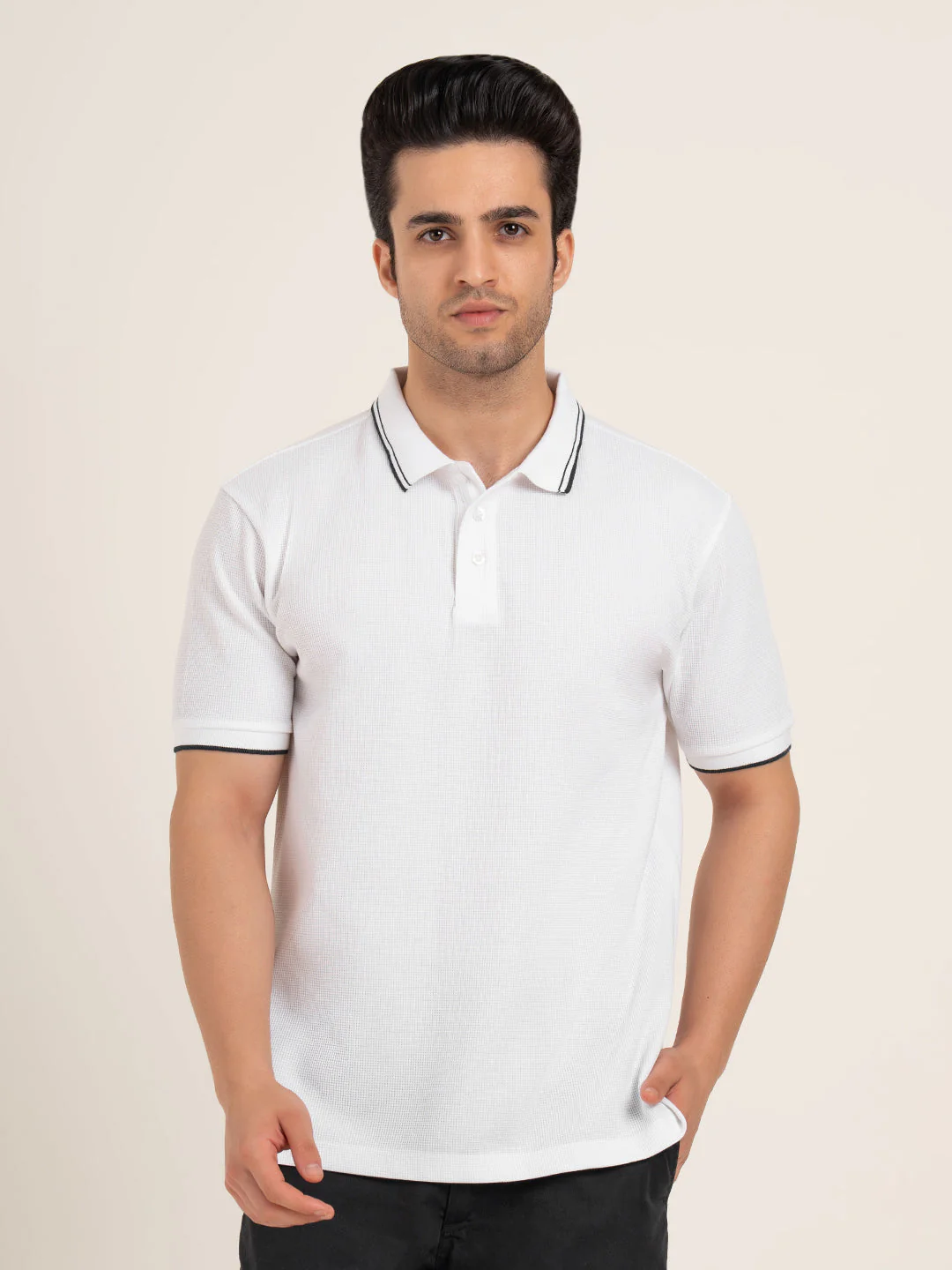 Men’s Waffle Structure Polo T-Shirt