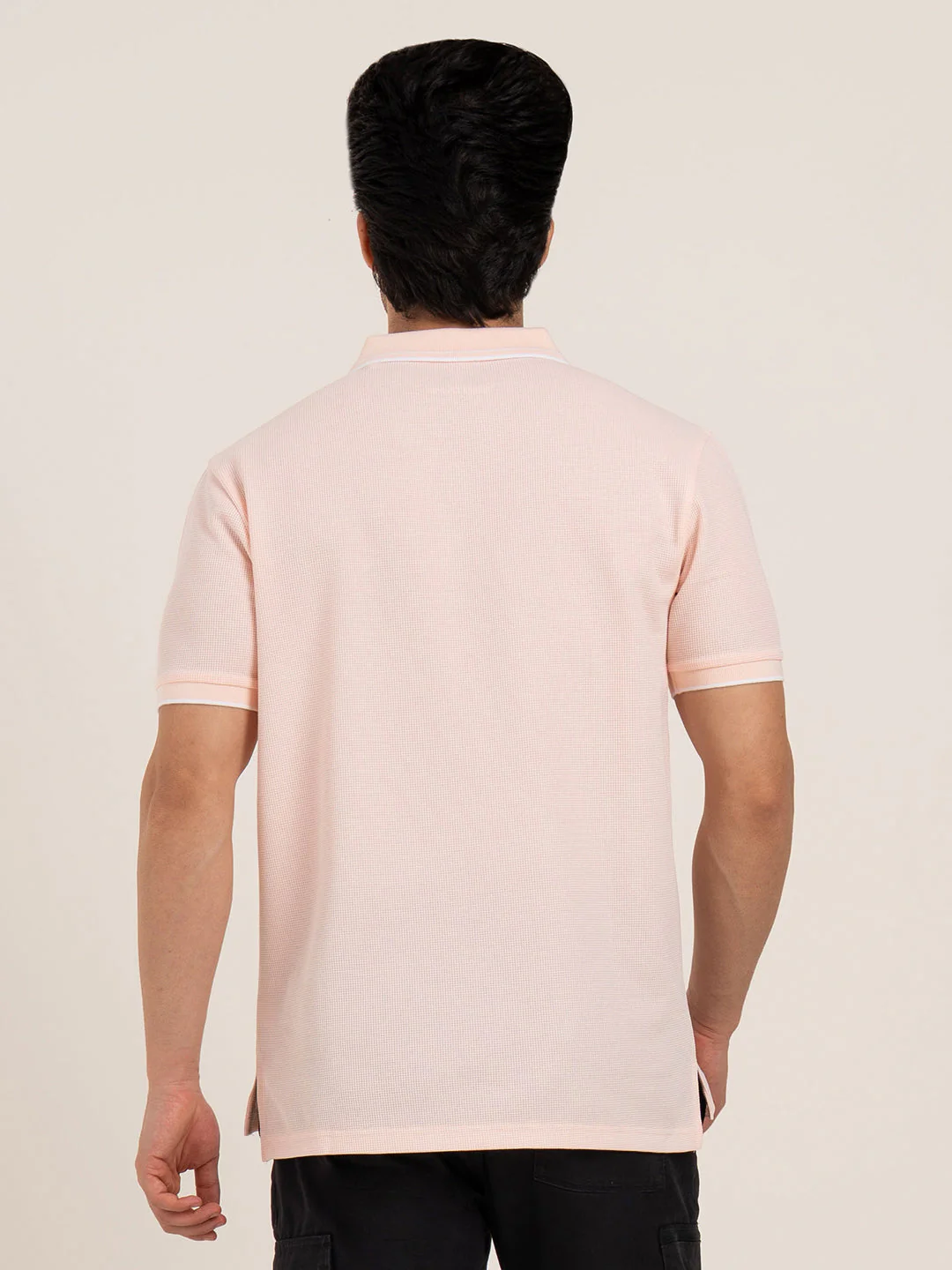 Men’s Waffle Structure Polo T-Shirt - Image 5