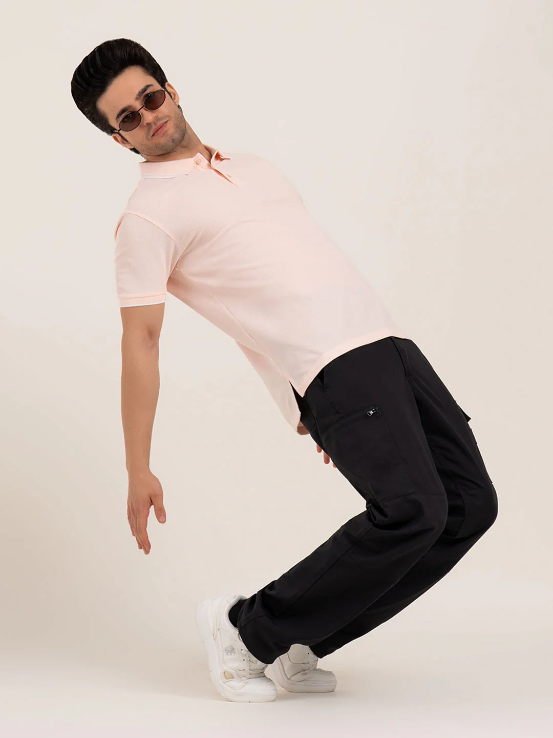 Men’s Waffle Structure Polo T-Shirt - Image 7