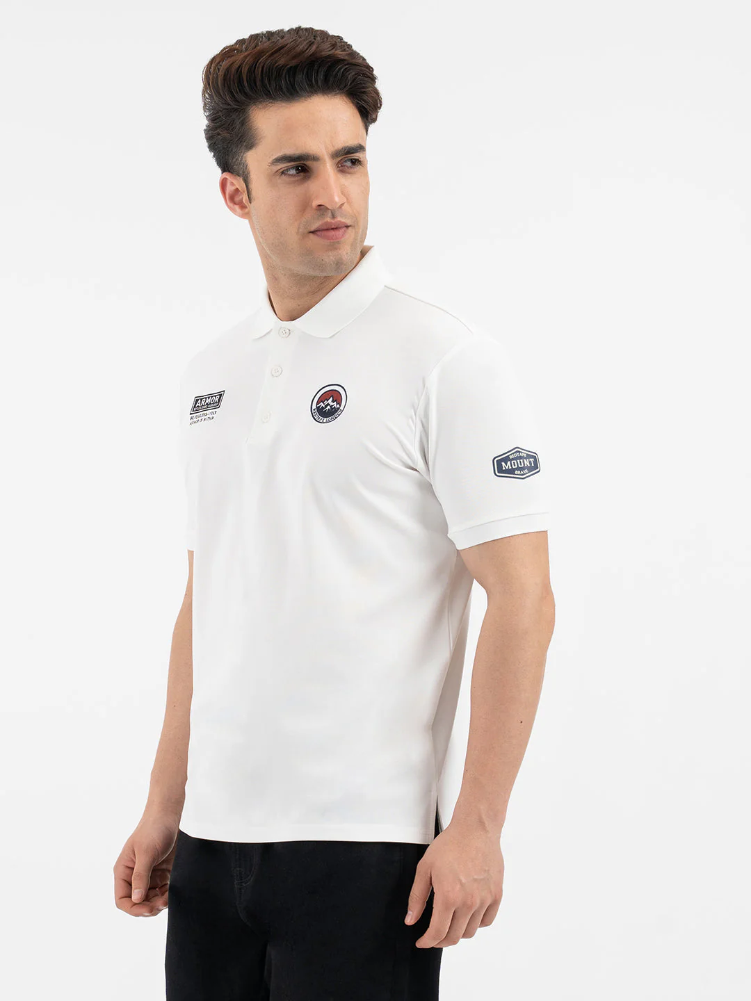Red Tape Men’s White Polo T-Shirt - Image 2