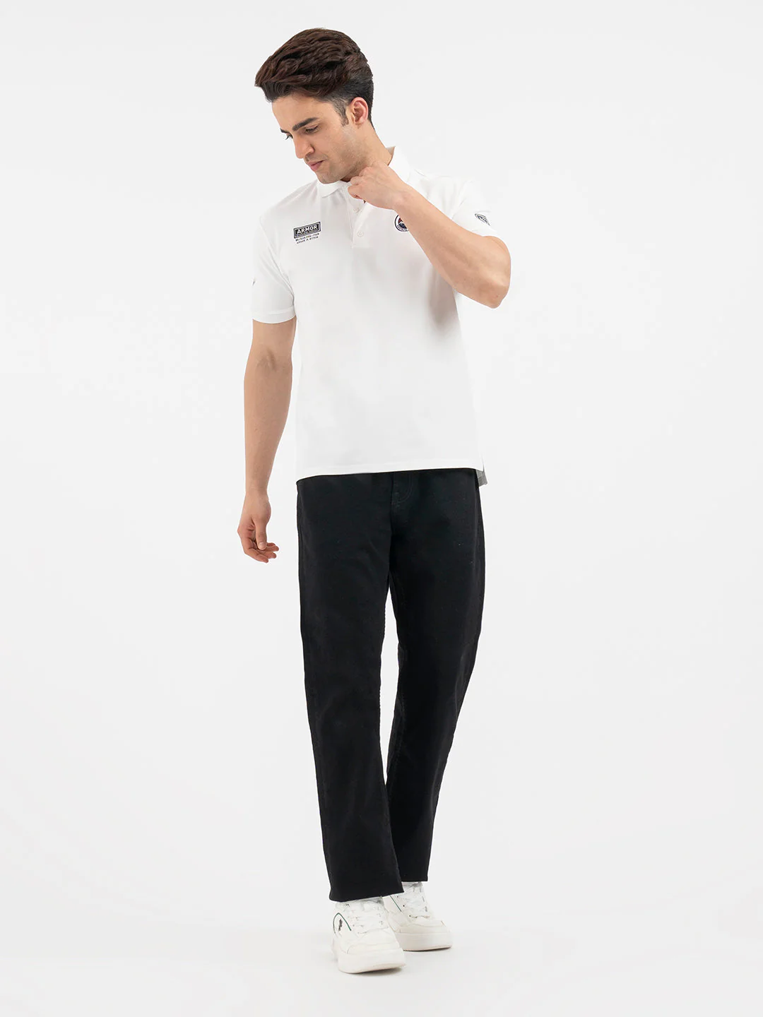 Red Tape Men’s White Polo T-Shirt - Image 5