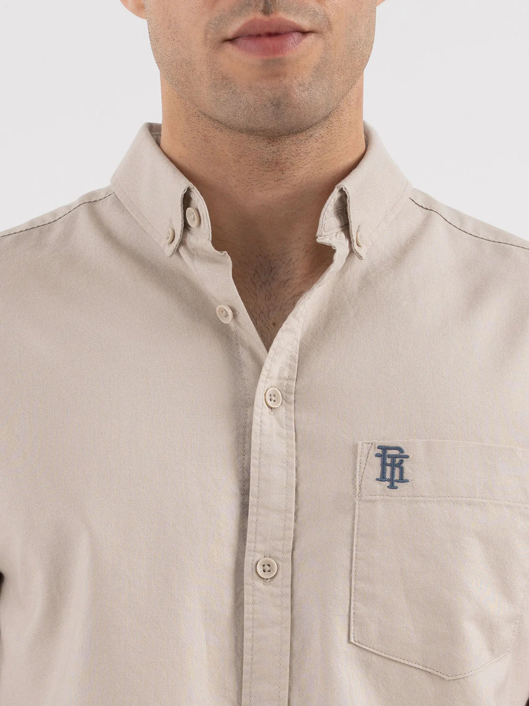 Red Tape Men’s Sand Oxford Casual Shirt - Image 4
