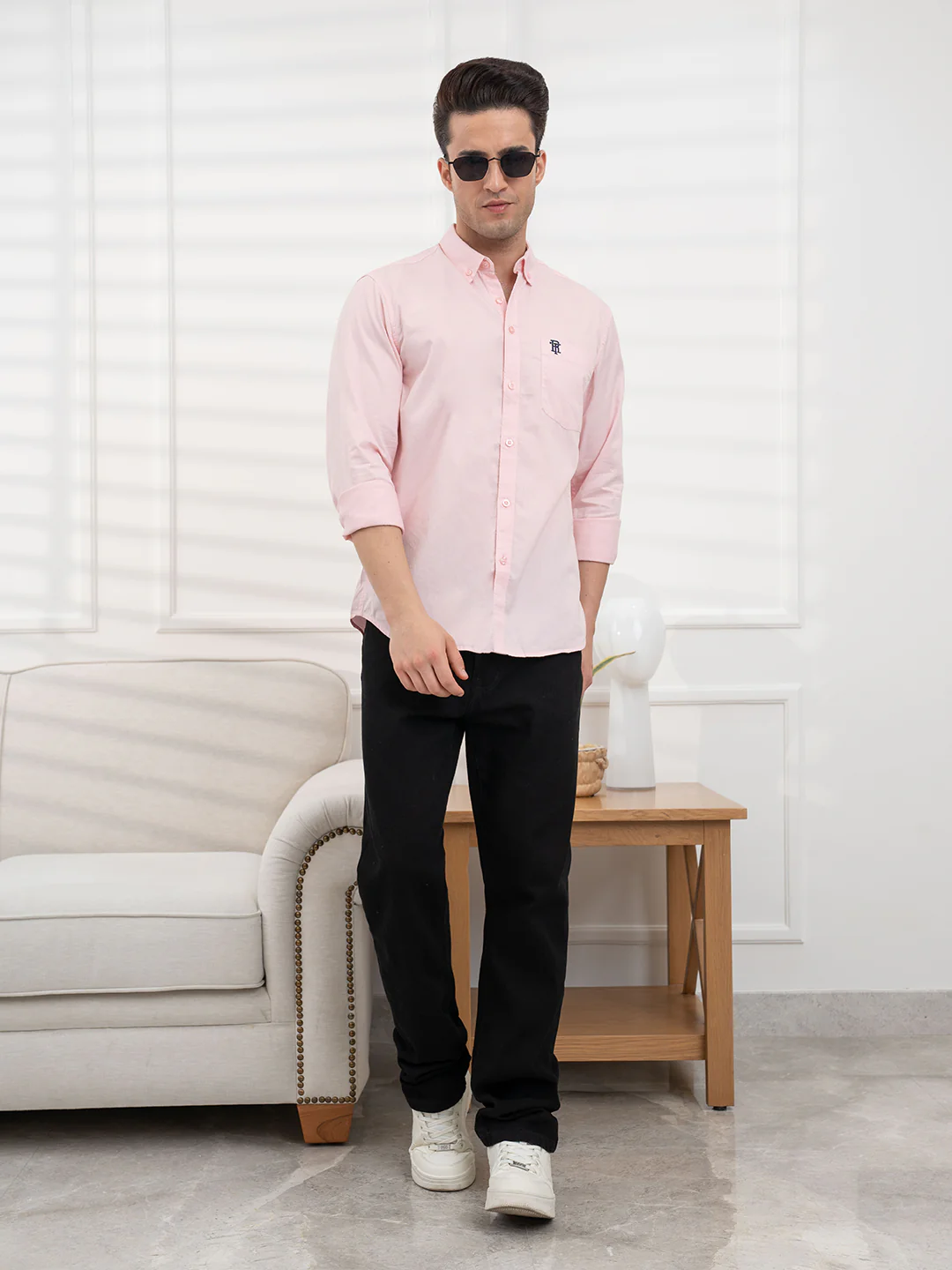 Mens Full Sleeve Solid Twill Shirt