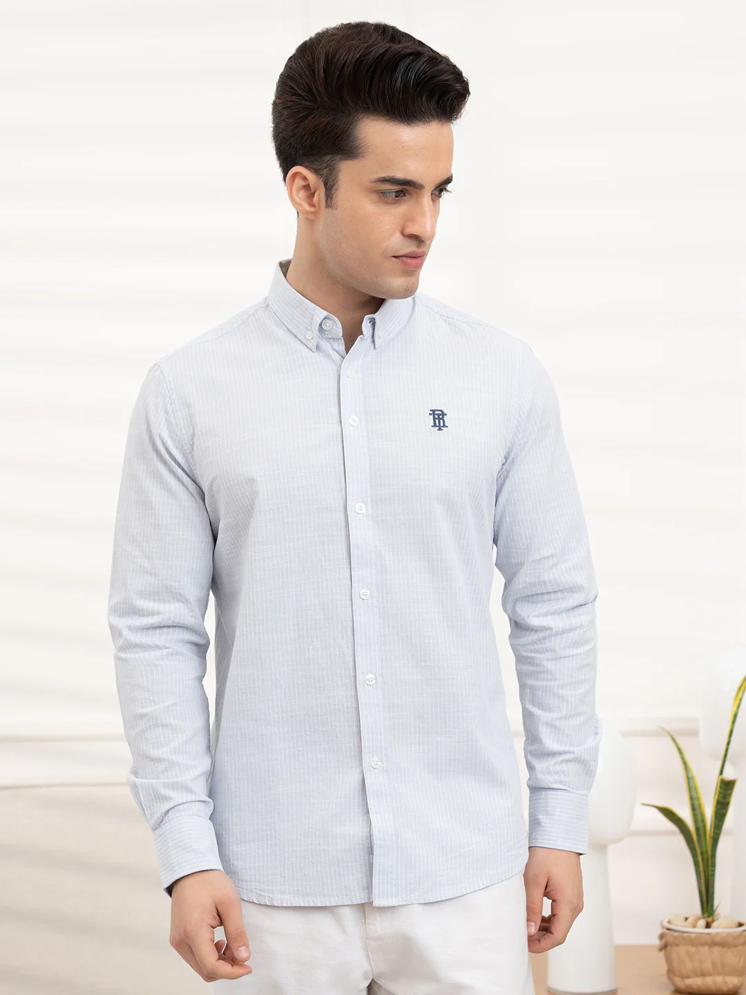 Mens Full Sleeve Stripe Shirt