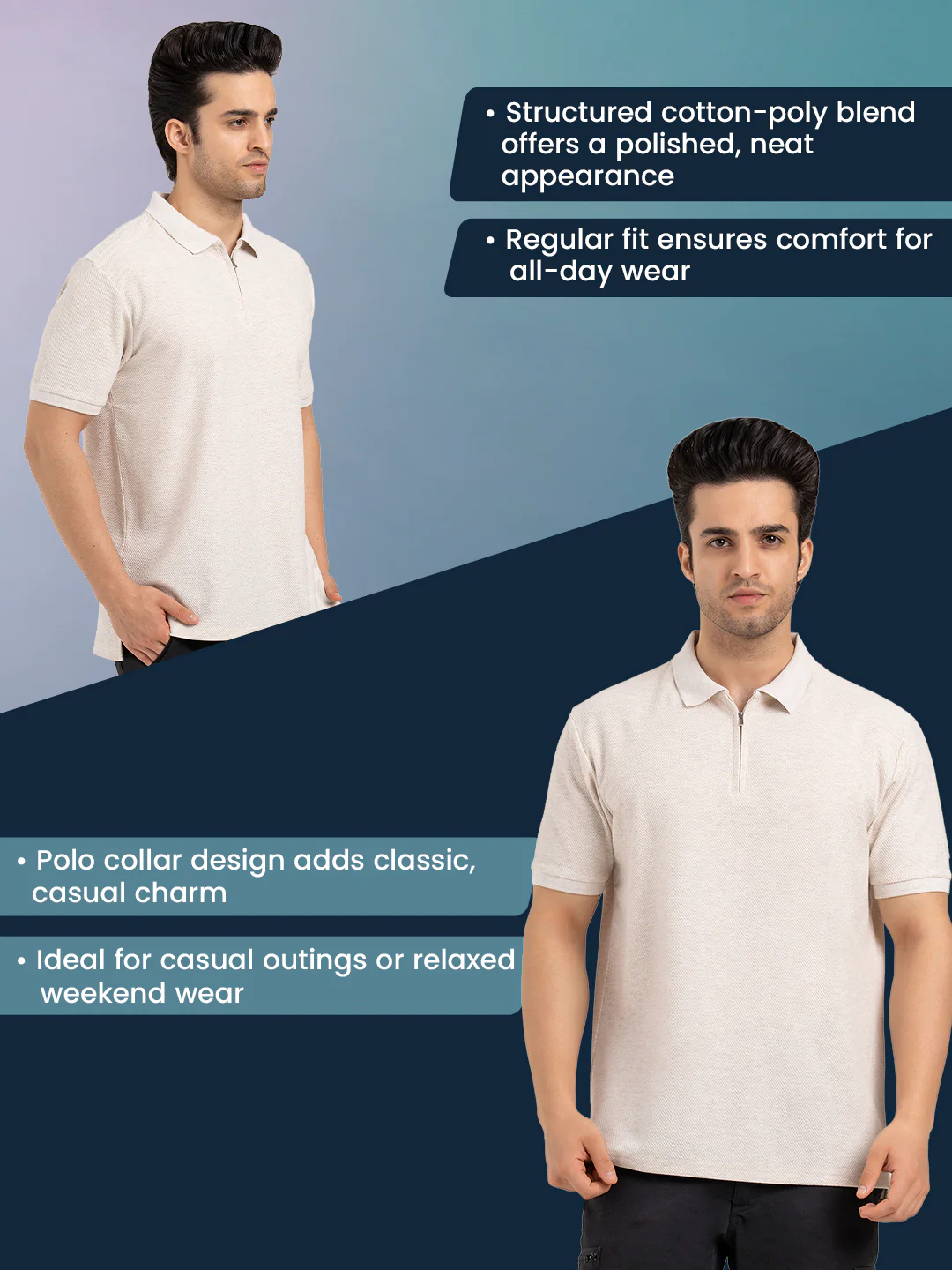 Men’s Structured Polo T-Shirt - Image 2