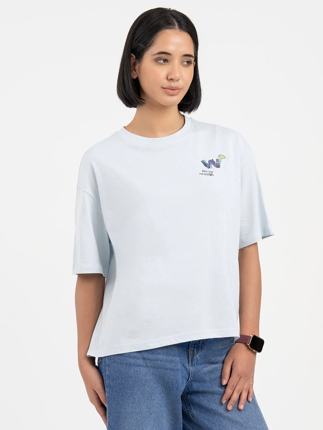 Navy and White T-Shirt for Women