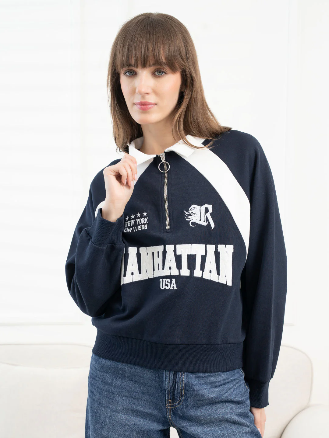 Navy Sweatshirt for Women