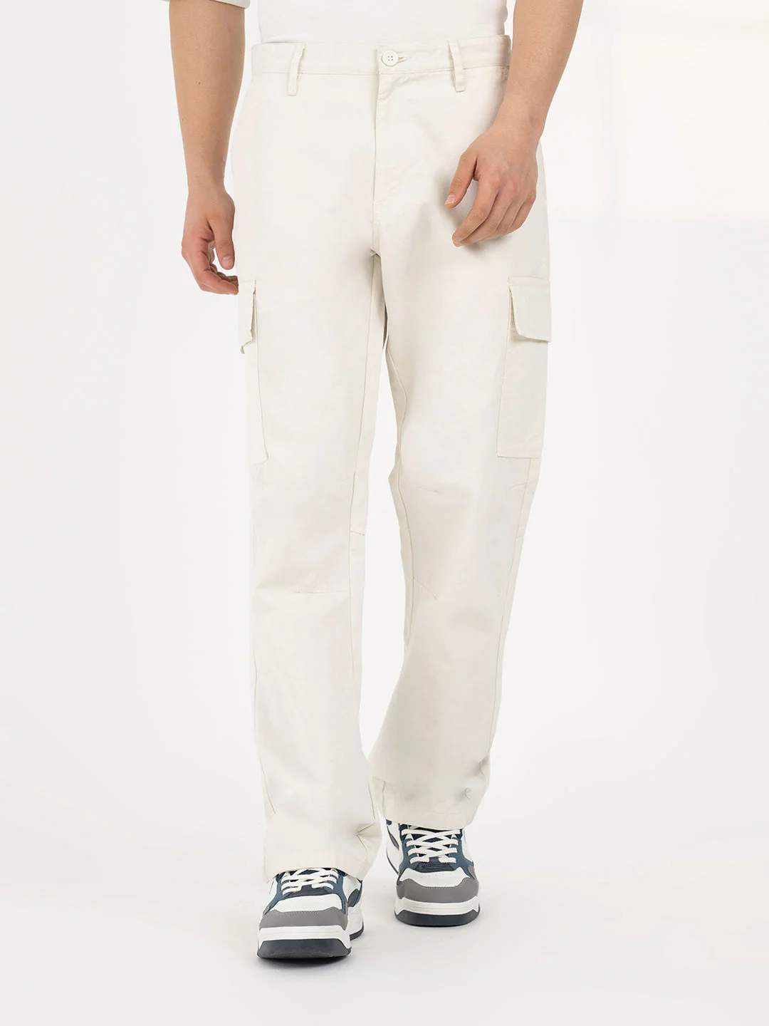 Off White Cargo Trousers for Men | Everyday Casual Wear