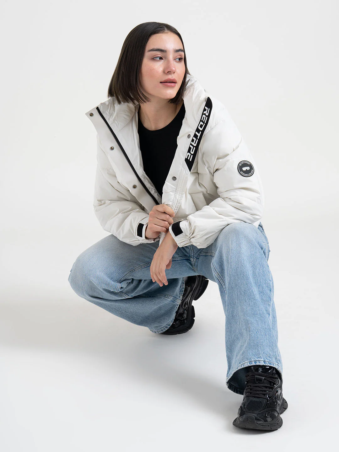 Off-White Hooded Puffer Jacket for Women | Everyday Winter Comfort