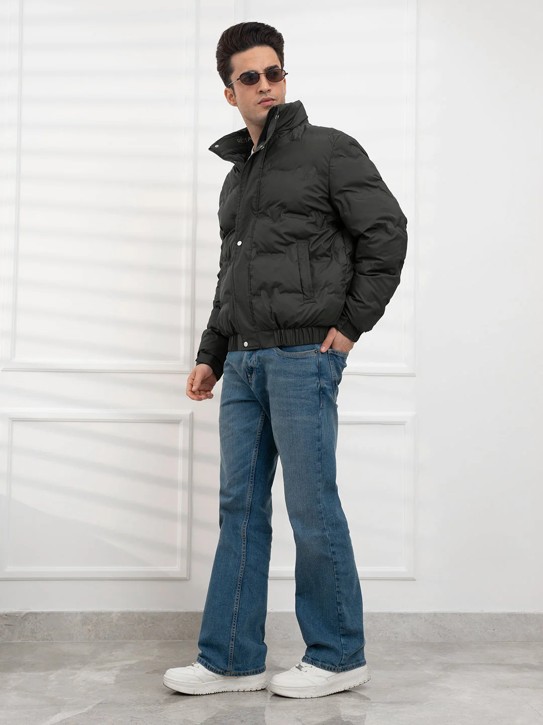 Olive Men's Heatseal Padded Jacket | All-Season Winter Protection