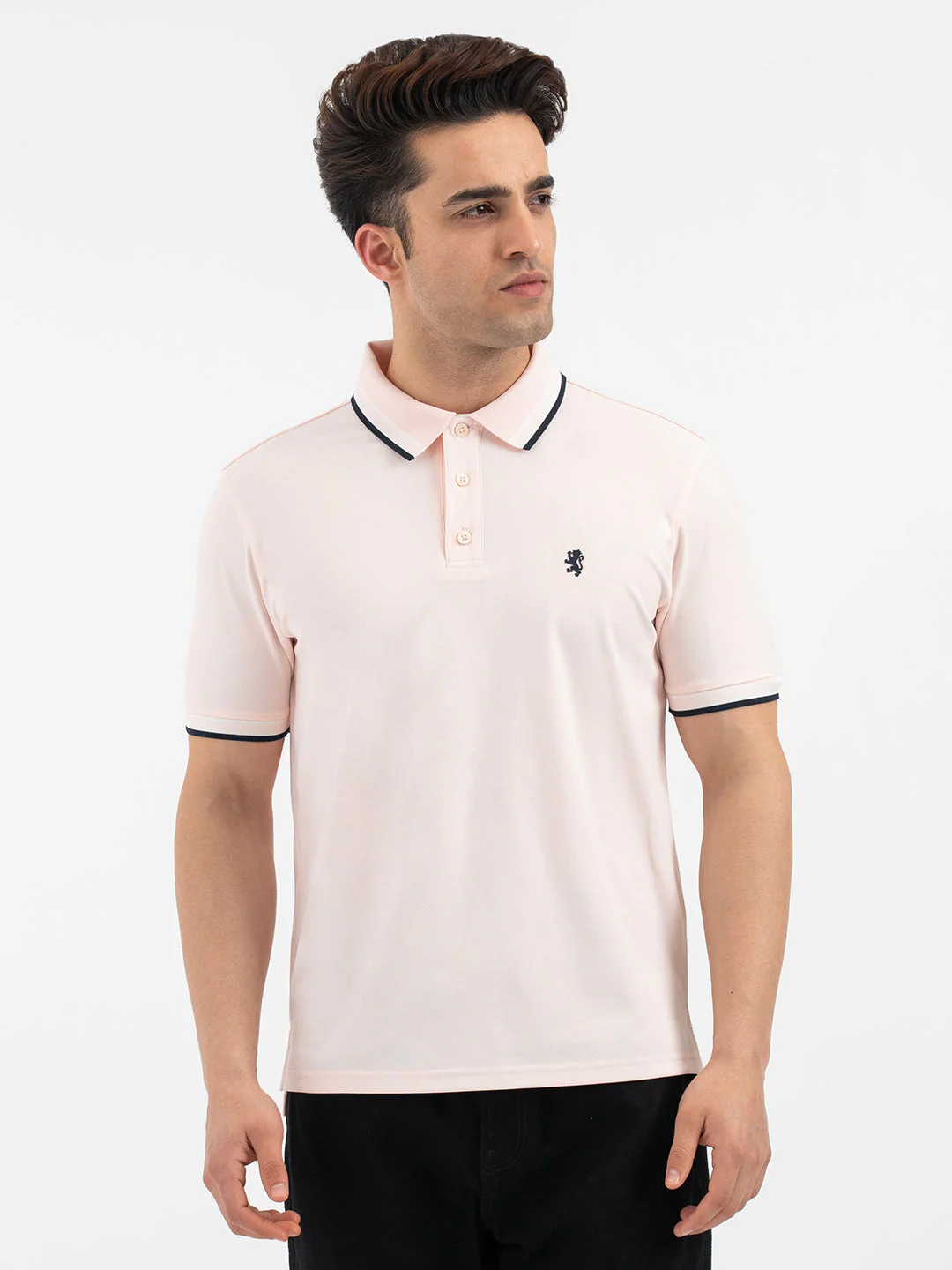 Red Tape Pastel Pink Polo T-Shirt for Men