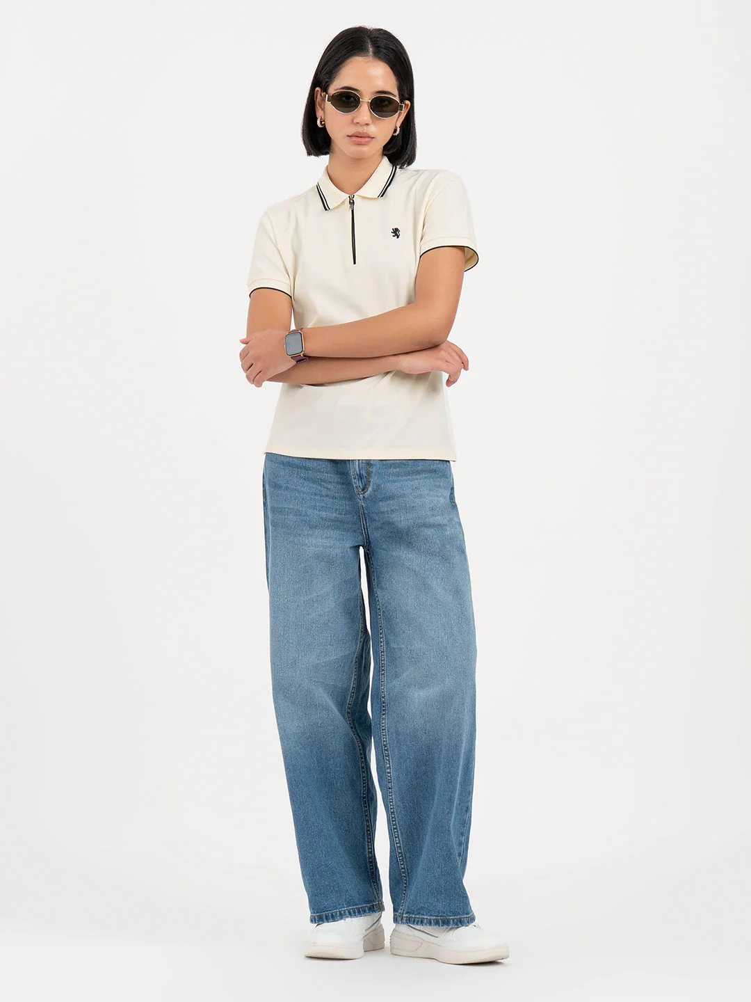Peach Polo T-Shirt for Women - Image 5