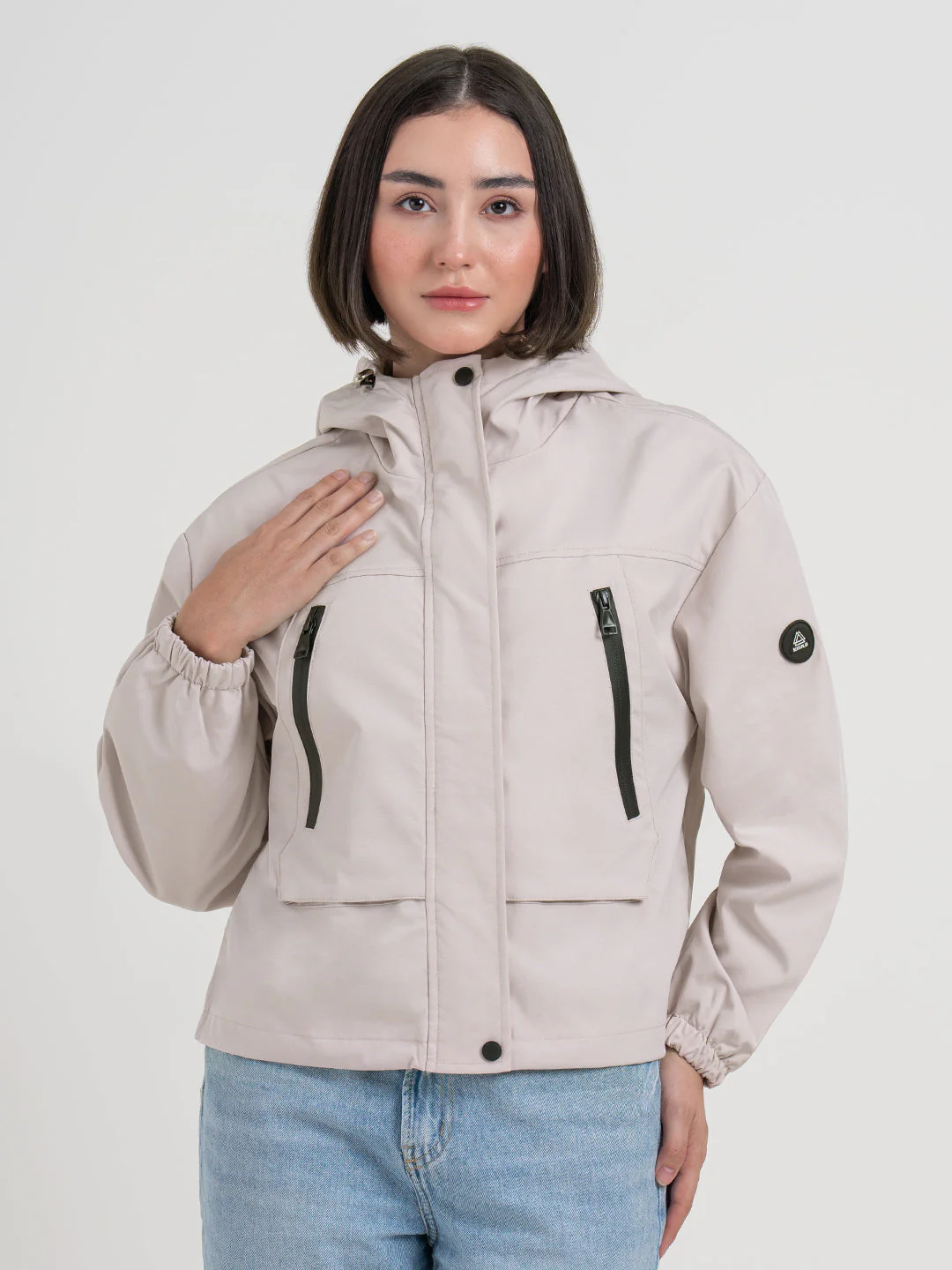Pink Hooded Windcheater Jacket for Women | Lightweight Winter Comfort - Image 2