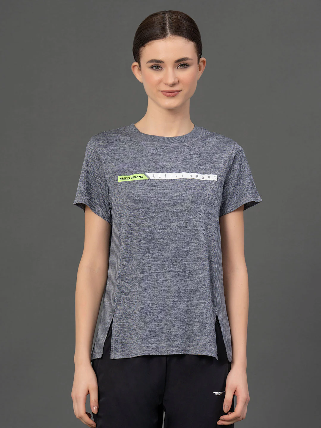 Round Neck Melange Activewear T-Shirt