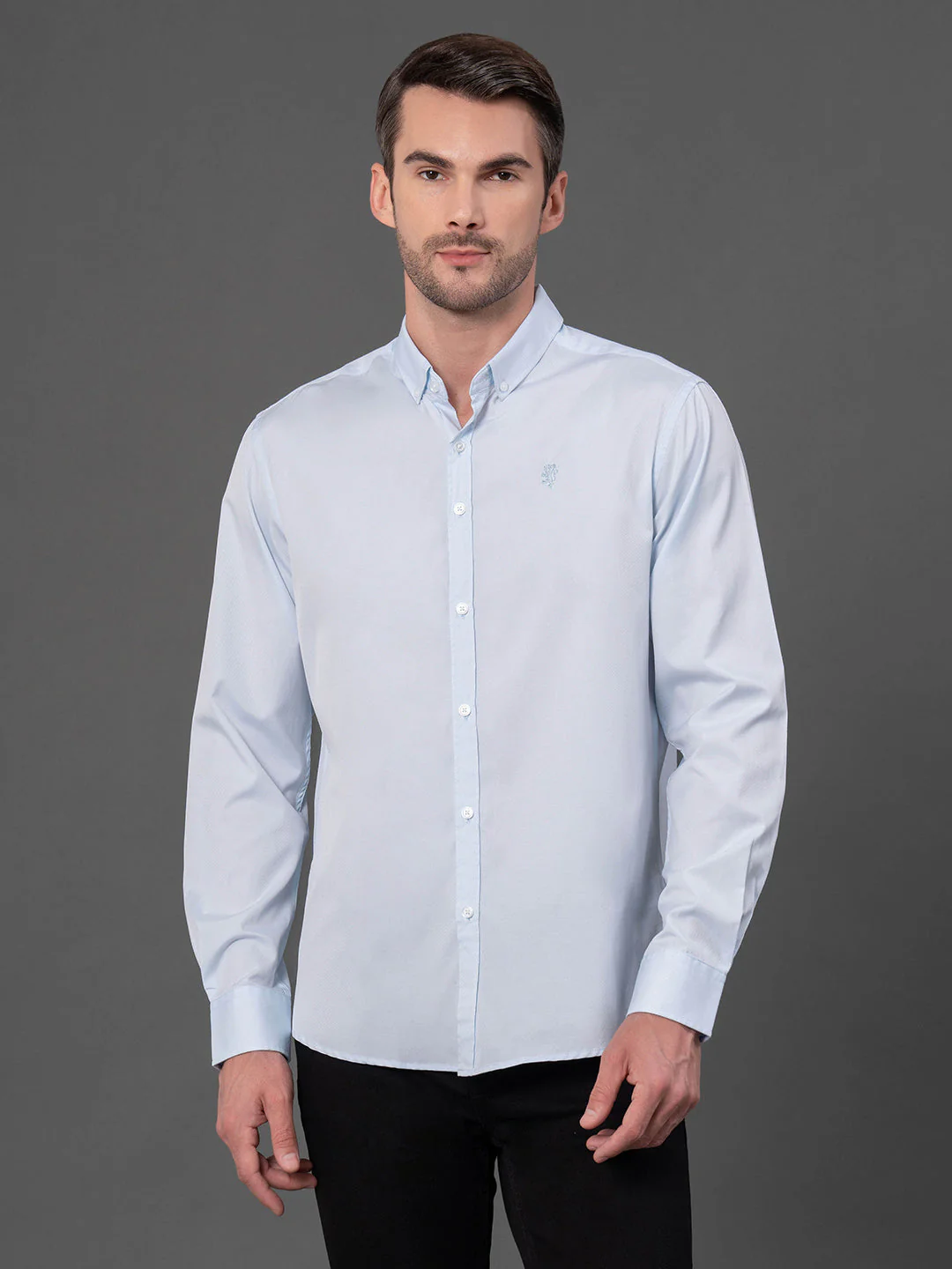 Sky Blue Dobby Shirt for Men