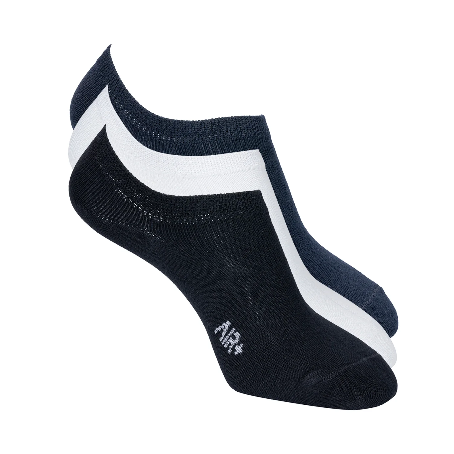 Solid No Show Socks for Men Pack of 3 Pairs
