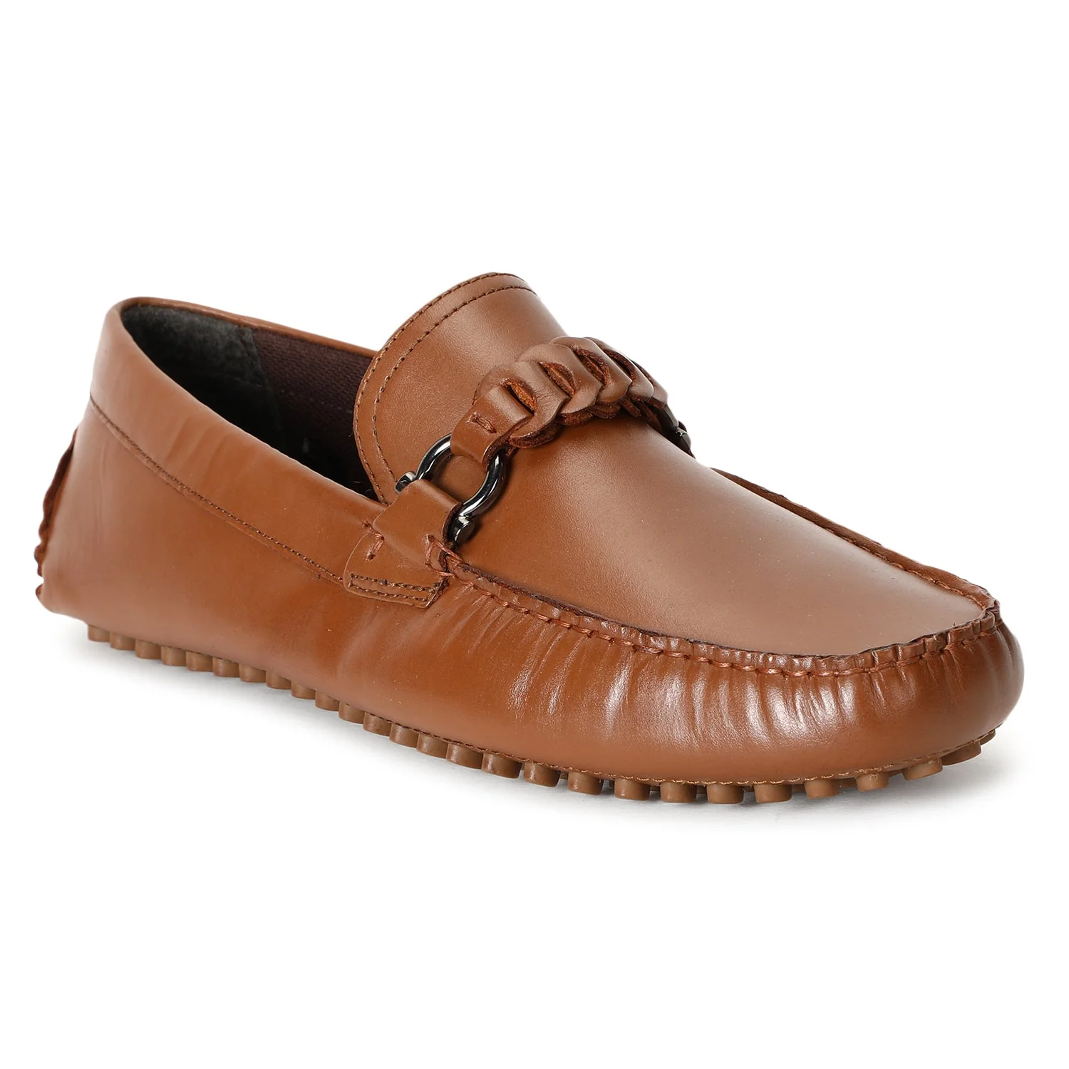 Tan Leather Dress Shoes for Men | Classic Moccasin Style