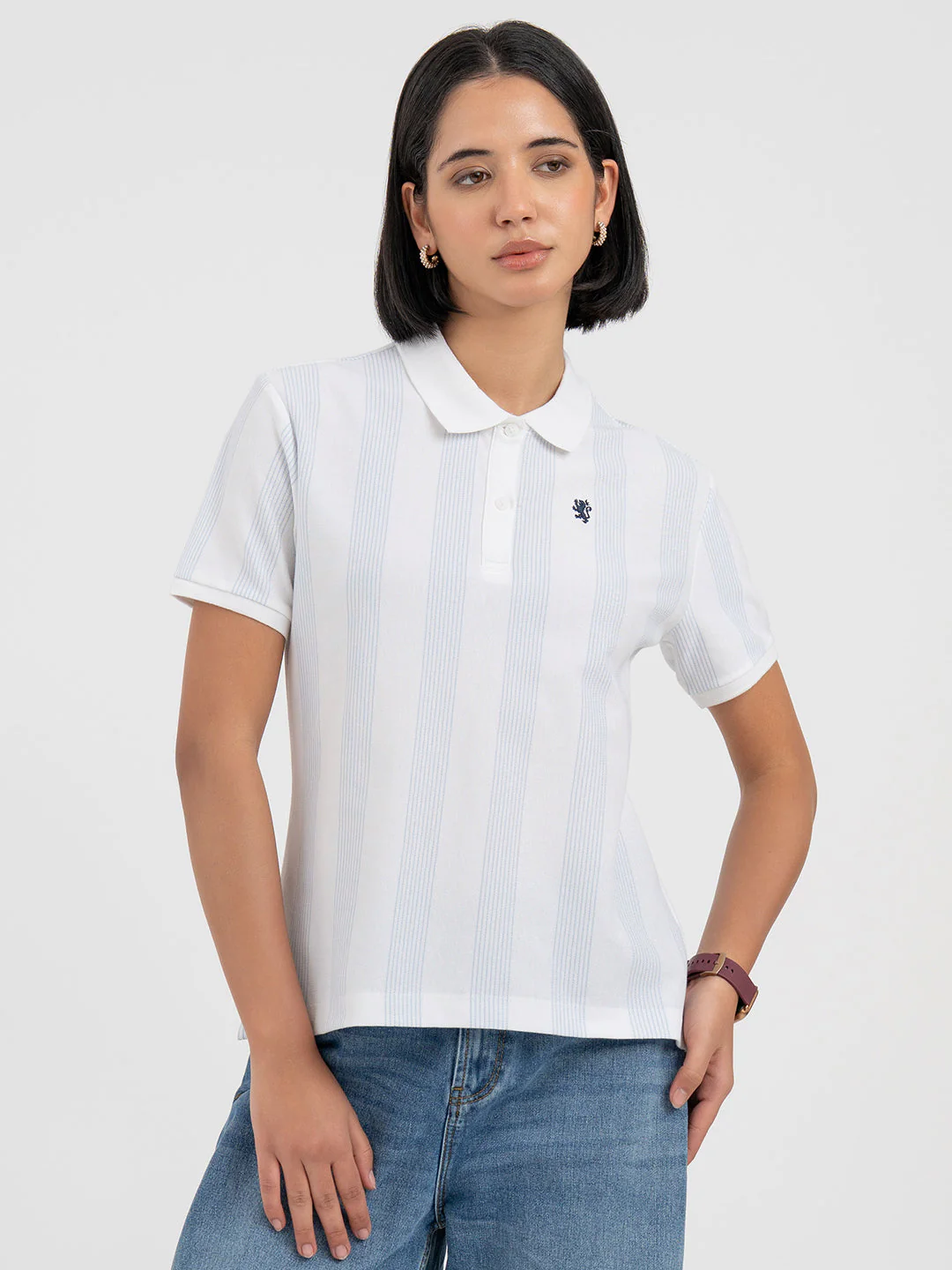 White Polo T-Shirt for Women