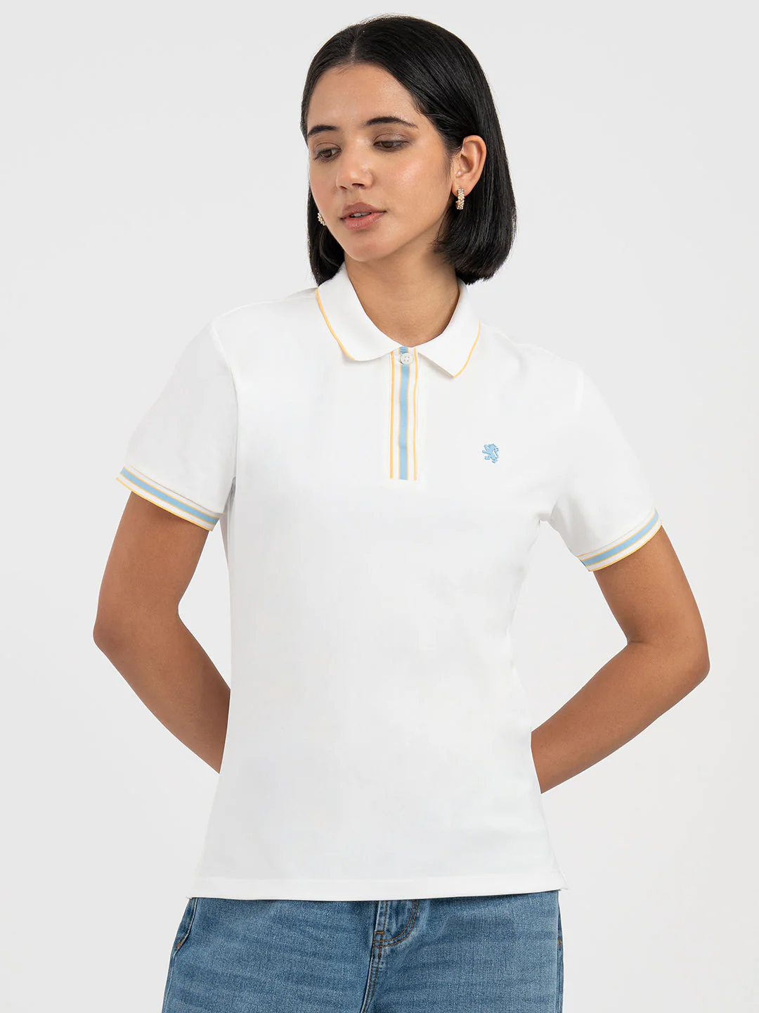 White Polo T-Shirt for Women