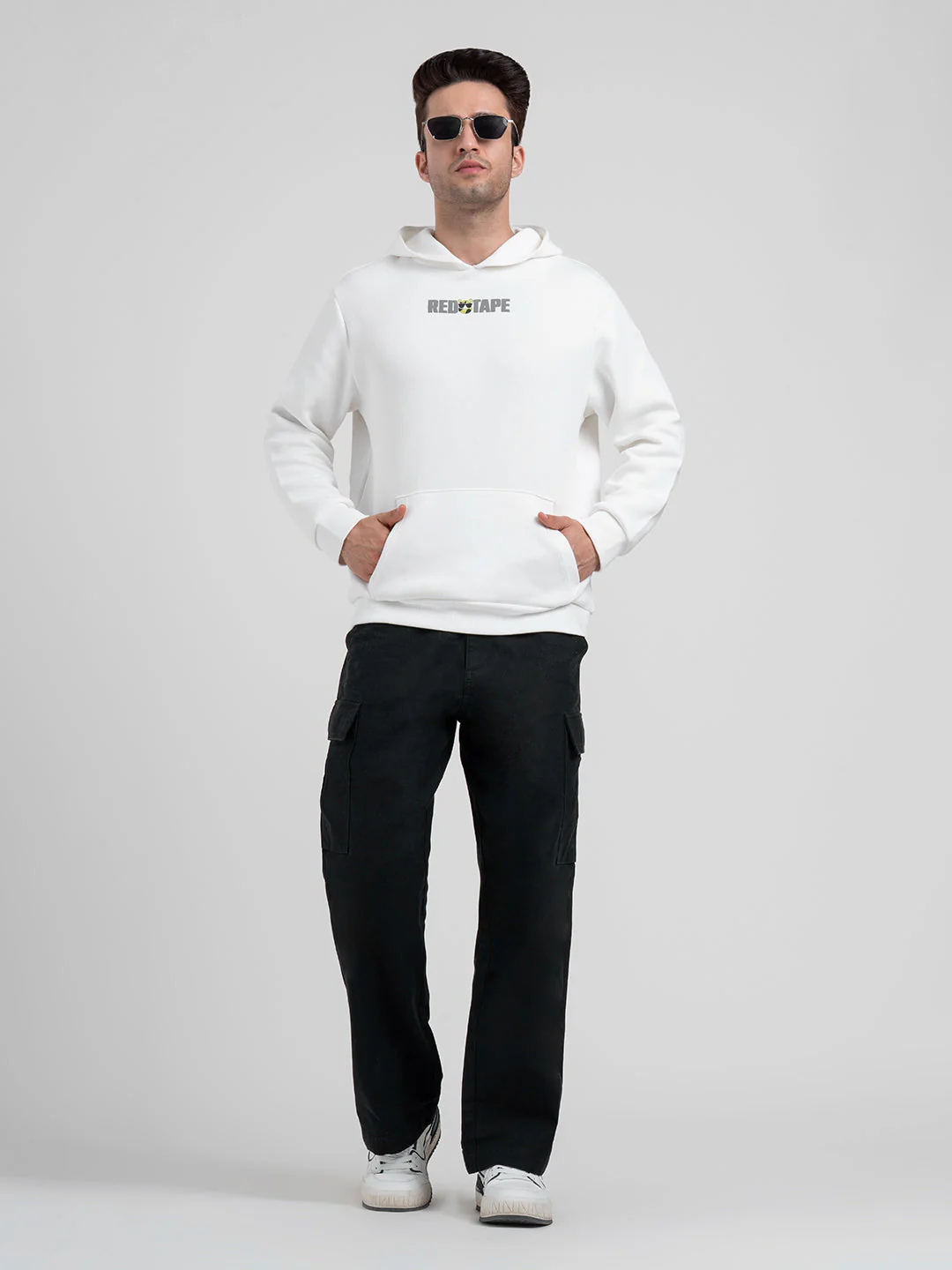 Winter White Hoodie for Men | Winter-Ready Streetwear Style