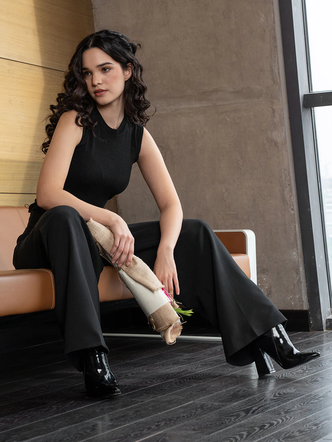 Womens High Waist Wide Leg Trouser - Image 10