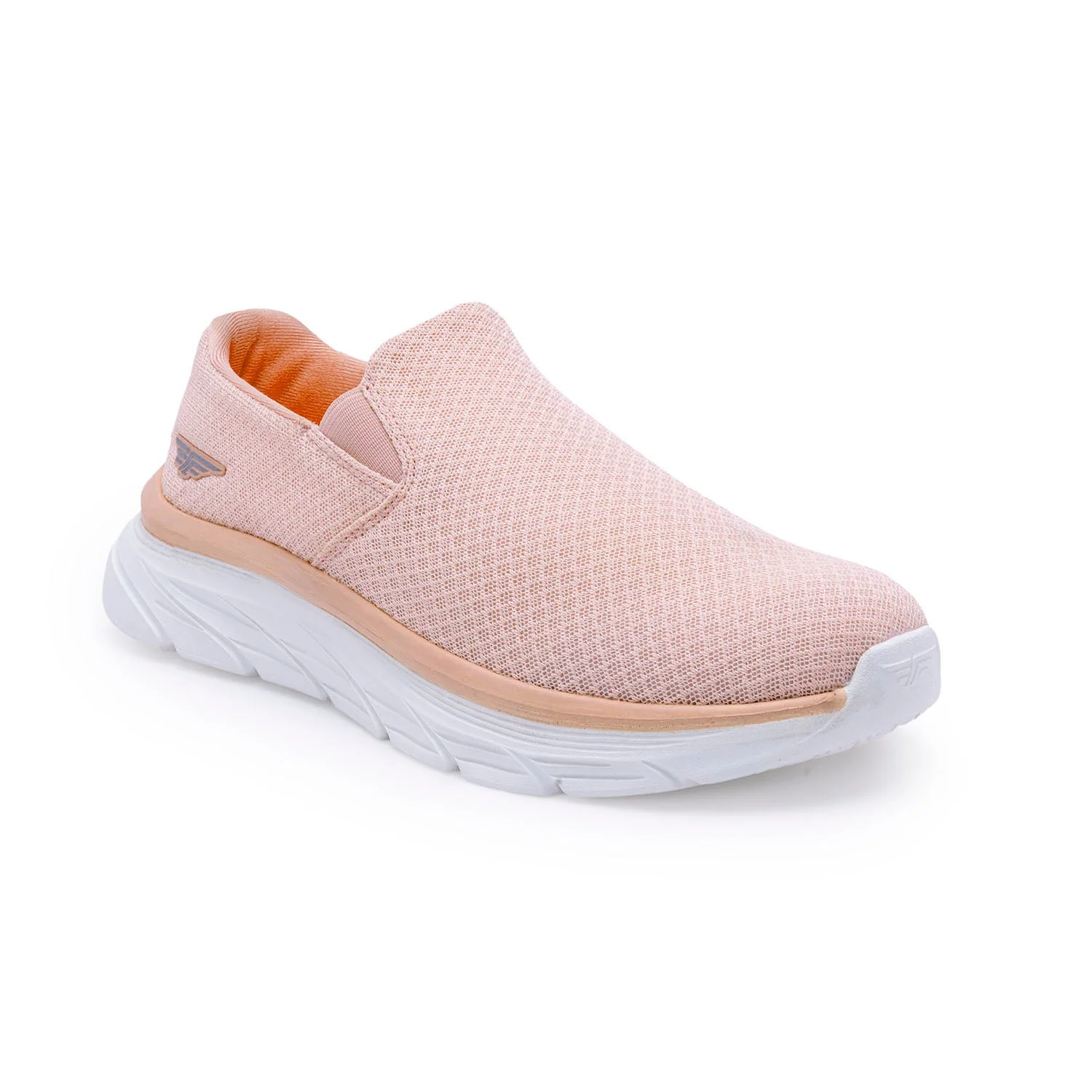Women's Peach Slip-On Walking Shoes for Everyday Ease