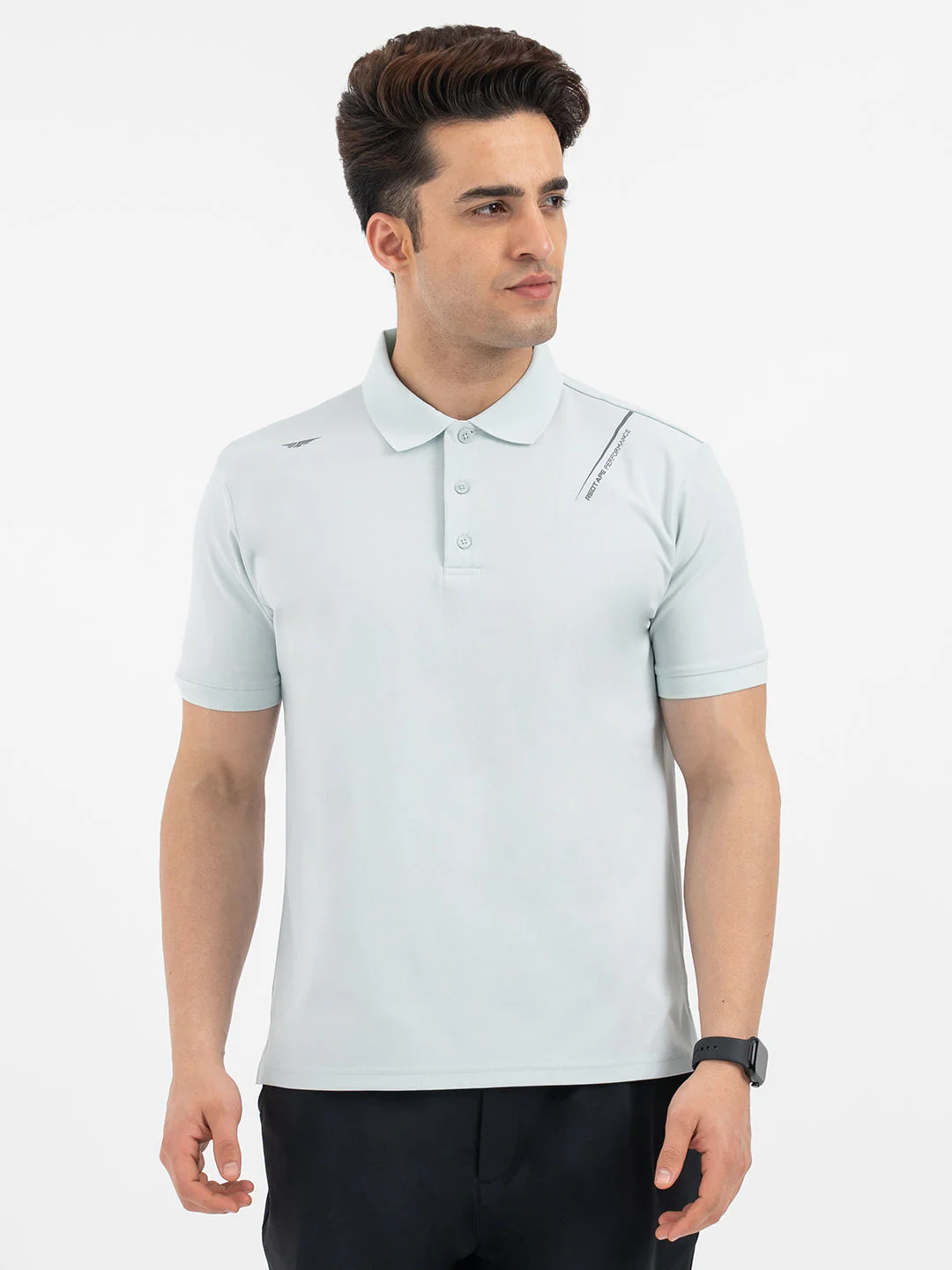 Red Tape Men’s Sky Blue Athleisure Polo T-Shirt