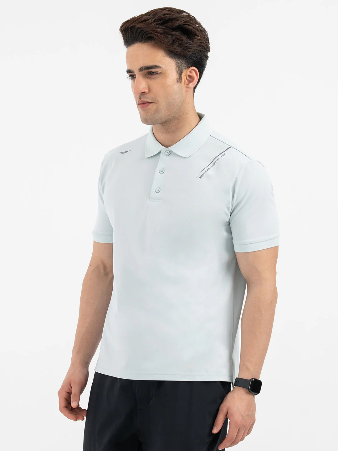 Red Tape Men’s Sky Blue Athleisure Polo T-Shirt - Image 2