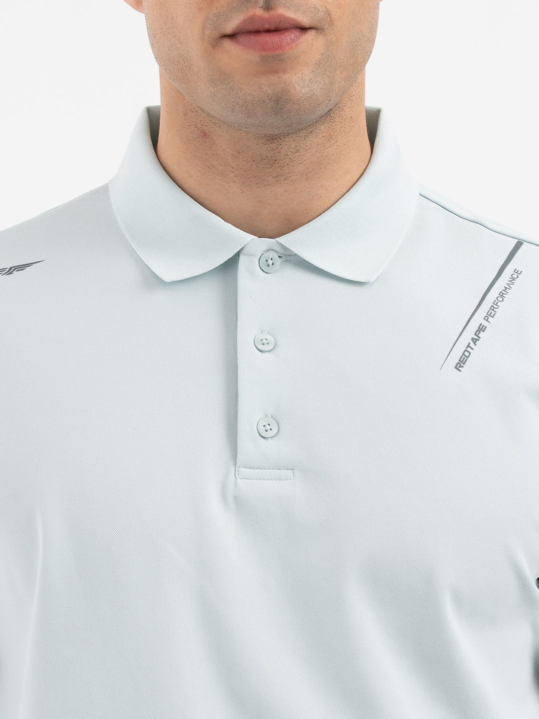 Red Tape Men’s Sky Blue Athleisure Polo T-Shirt - Image 4
