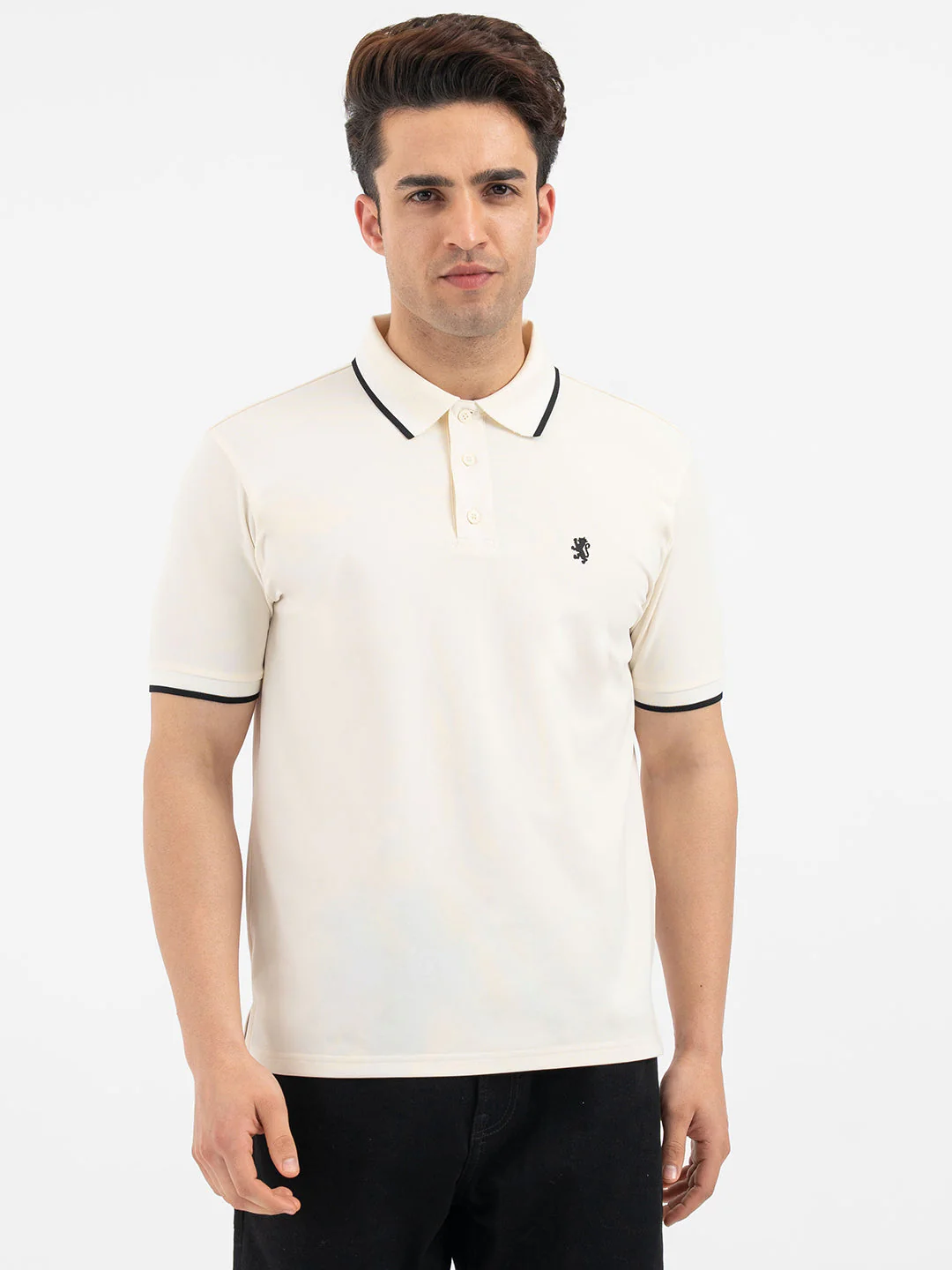 Red Tape Off White Polo T-Shirt for Men