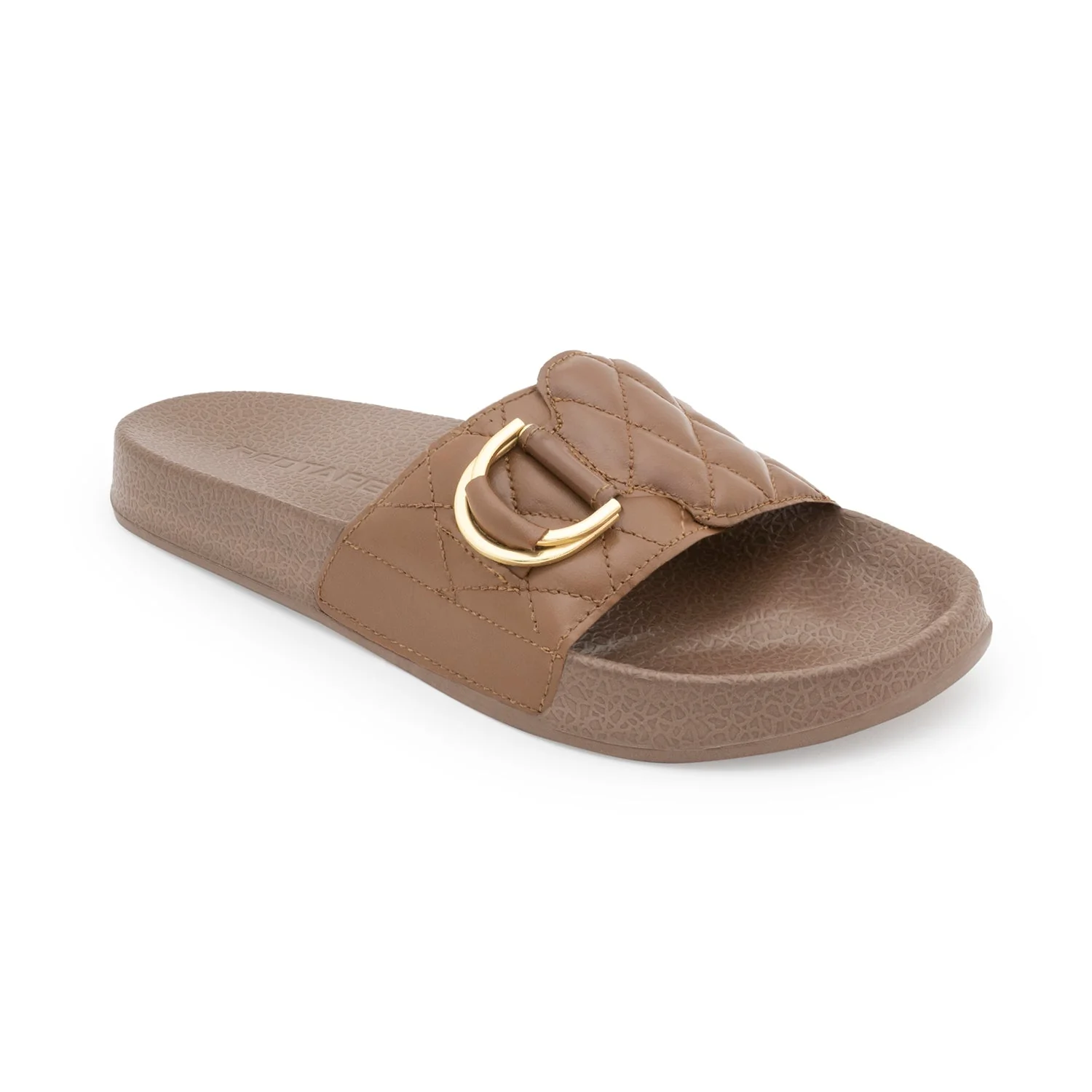 Sliders for Women with Leather Upper