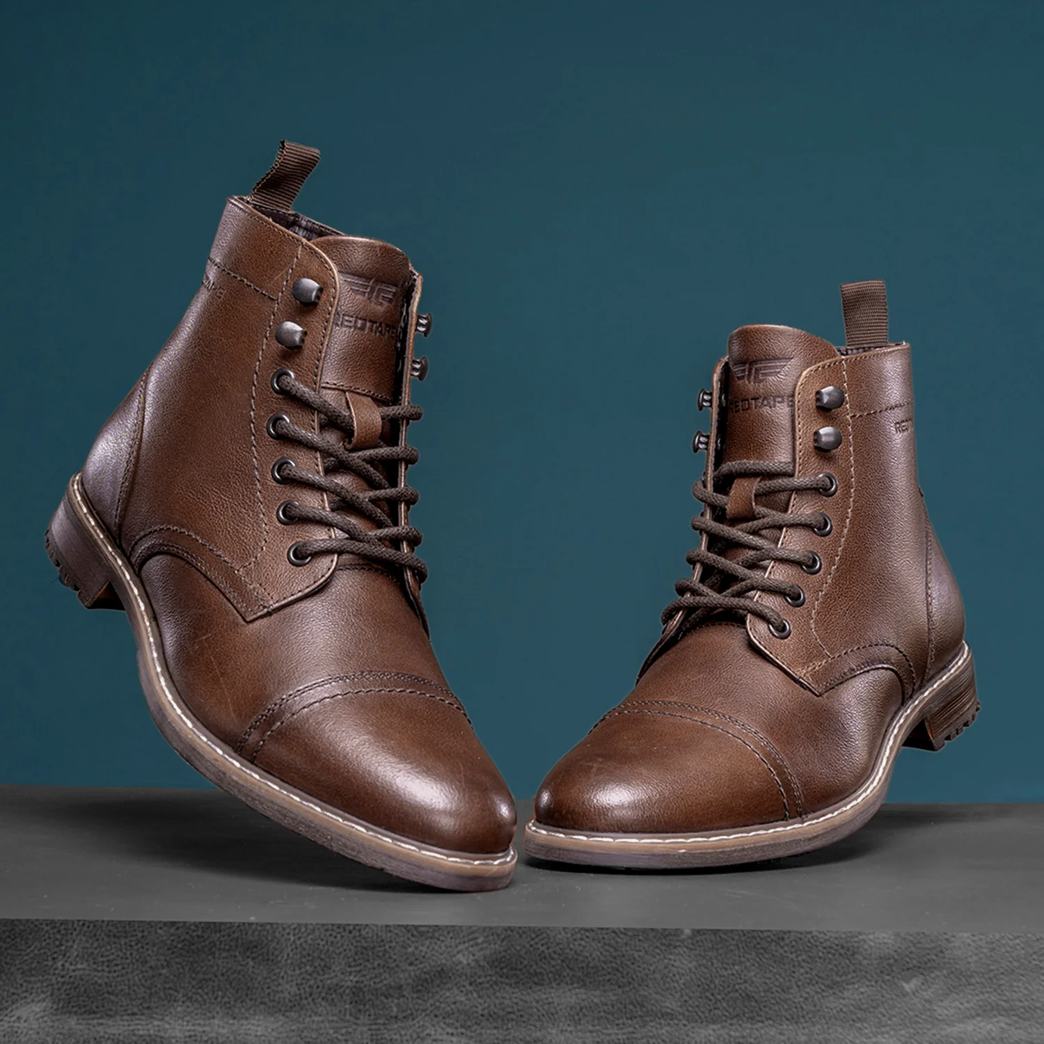 Ankle Length Genuine Leather Boots for Men