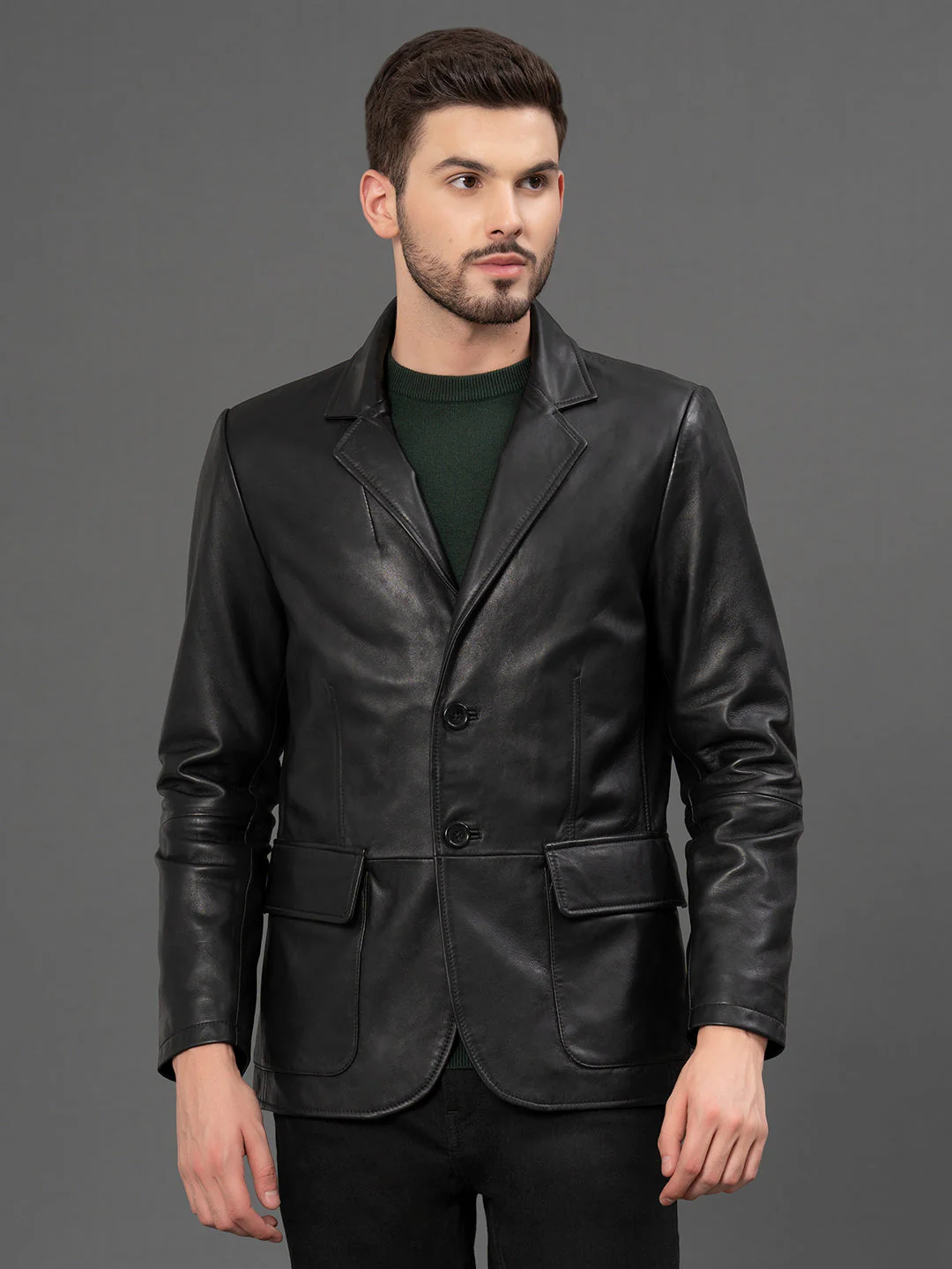 Black Leather Jacket for Men