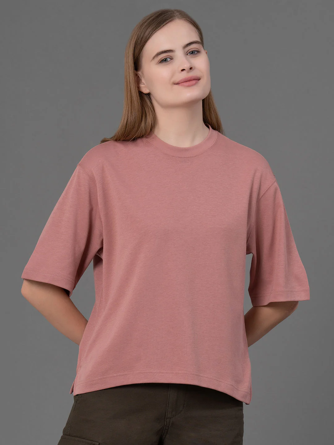 Dusty Pink Oversized T-Shirt for Women