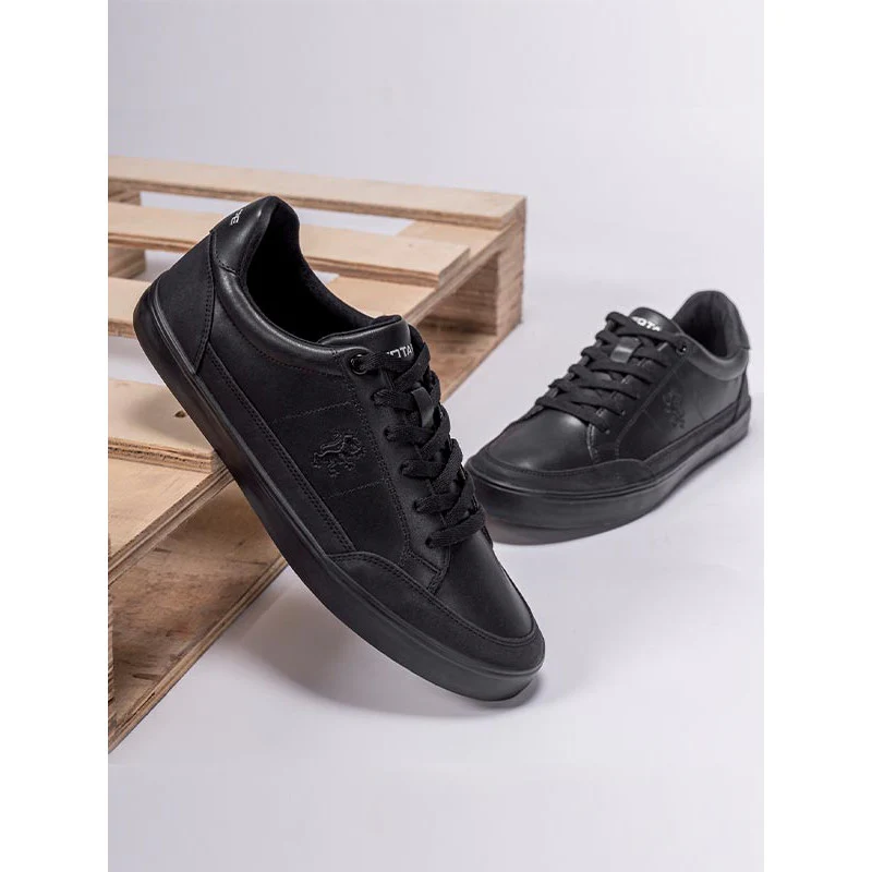 Black Sneaker Casual Shoes For Men | Soft Cushion Insole, Slip-ResisTance, Dynamic Feet Support, Arch Support & Perfect For Casual Wear