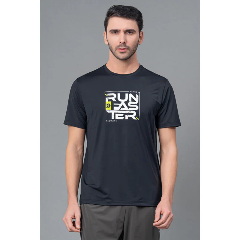 Black Sports T-Shirt for Men