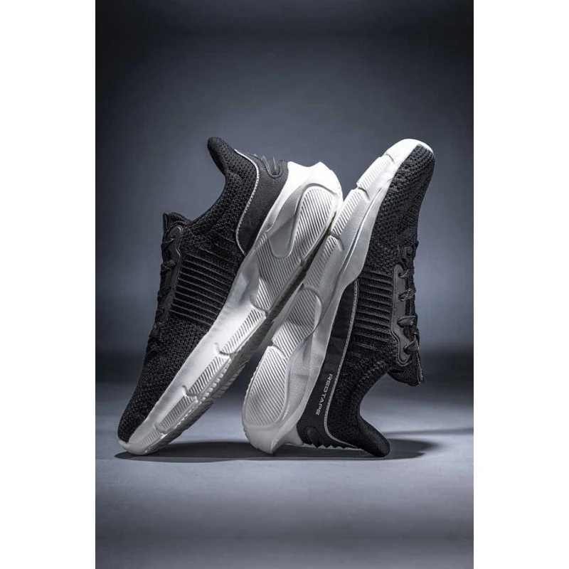 Black/White Sports Shoes for Men's- Lace-Up Shoes, Perfect Walking & Running Shoes for Men's