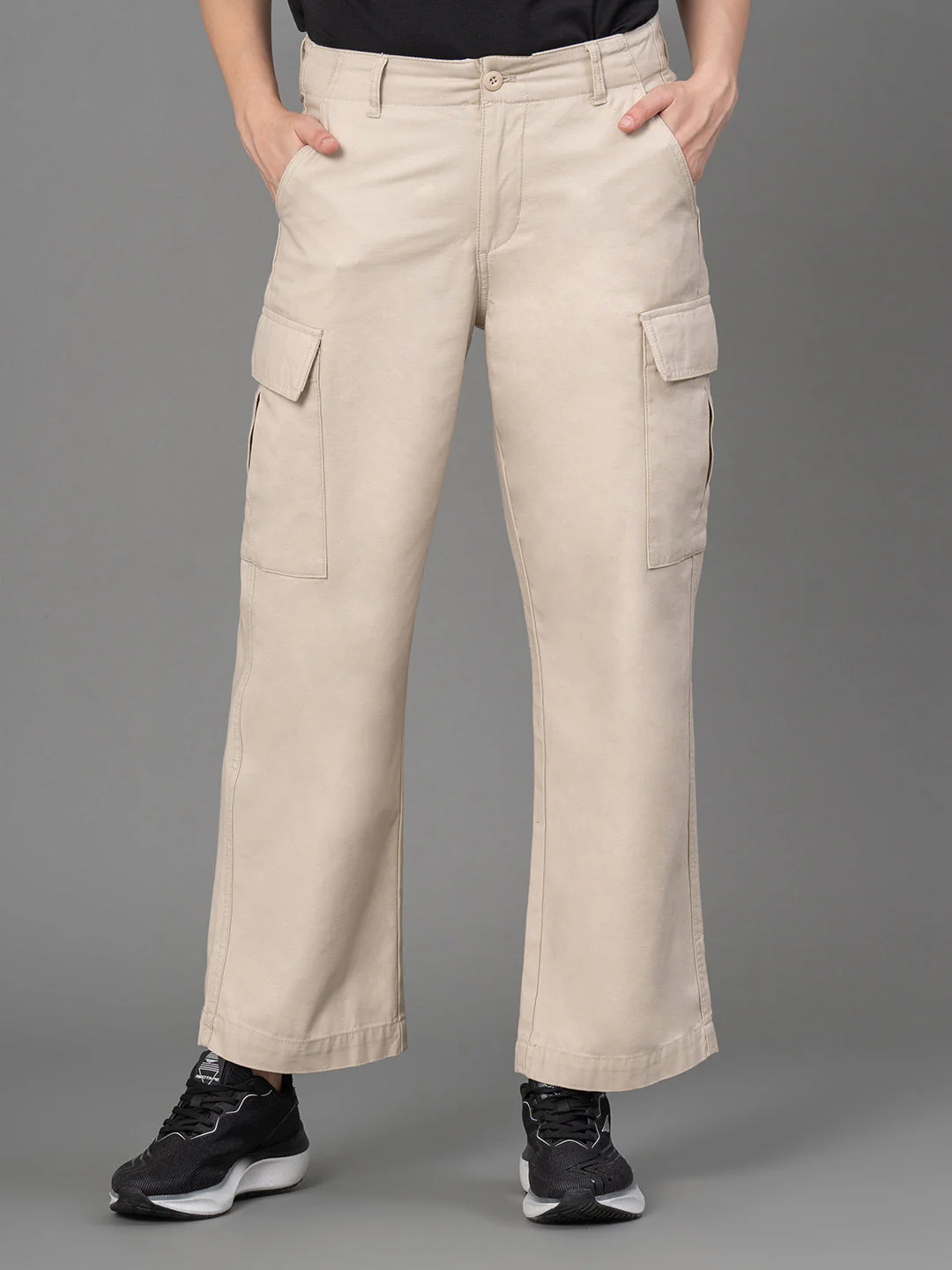 Beige Wide Leg Cargo for Women