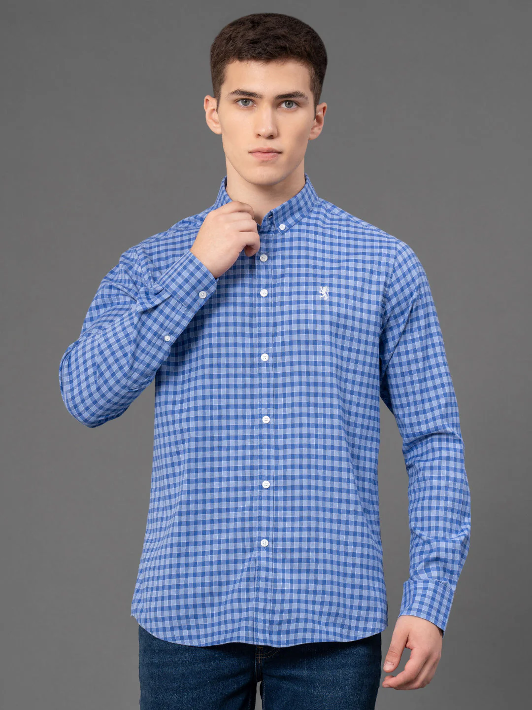 Blue Checked Shirt for Men