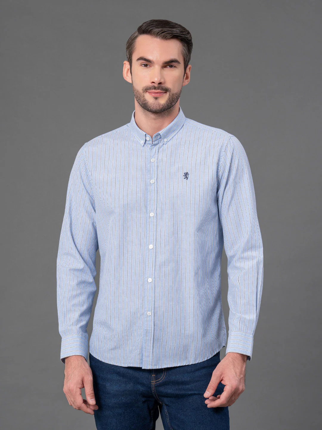 Blue Striped Shirt for Men