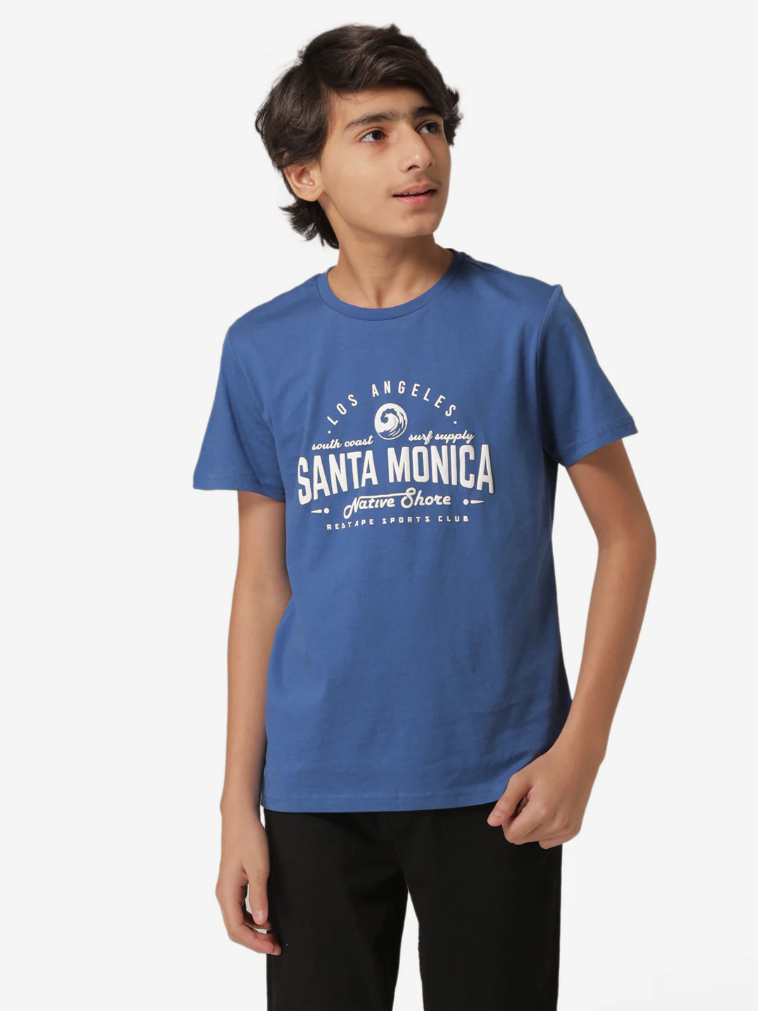 Boy's Blue Round Neck T-Shirt