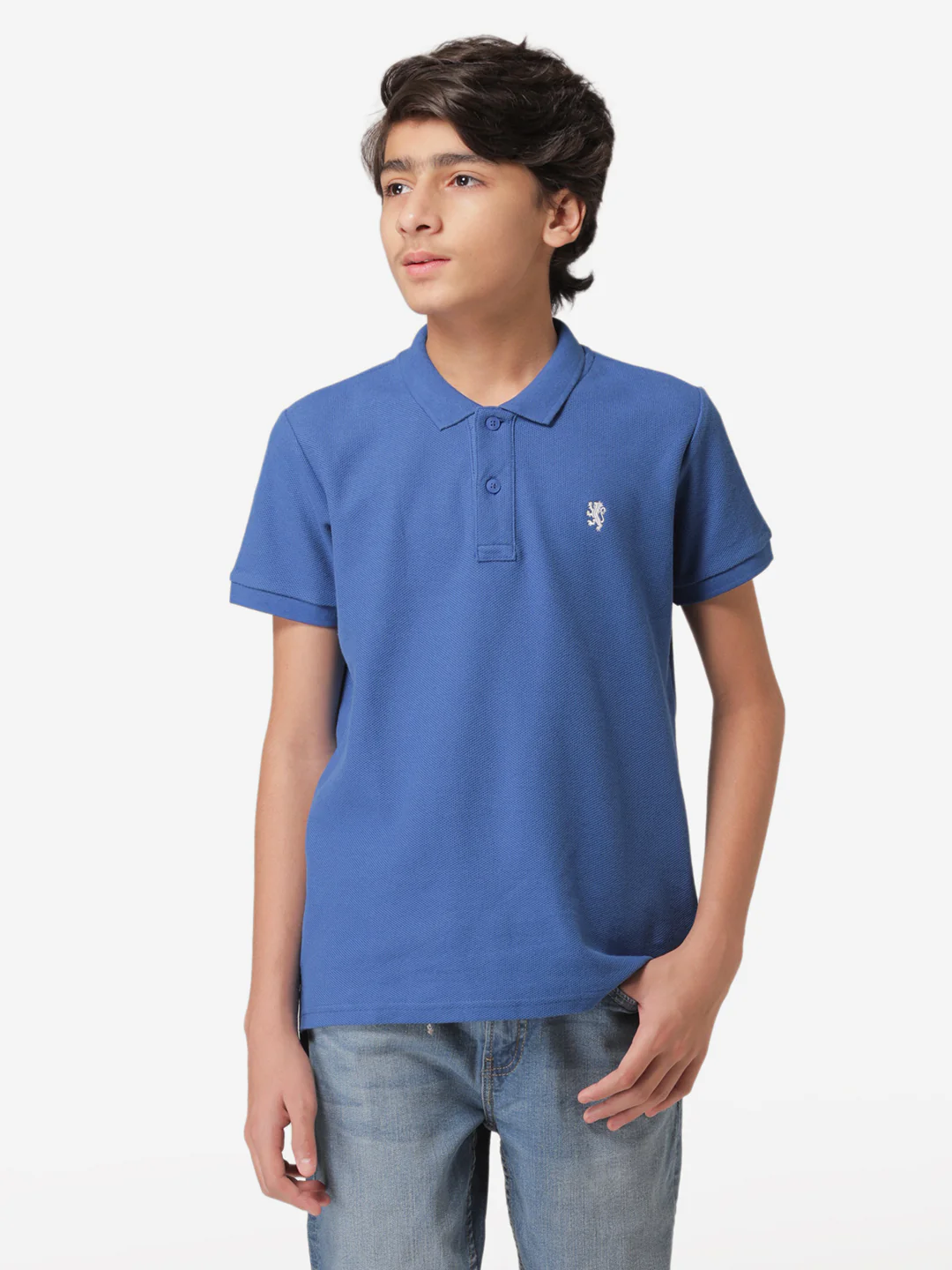 Boy's Royal Blue Collared T-Shirt