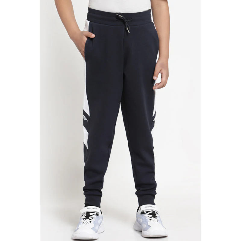 Boys Navy Color Block Joggers