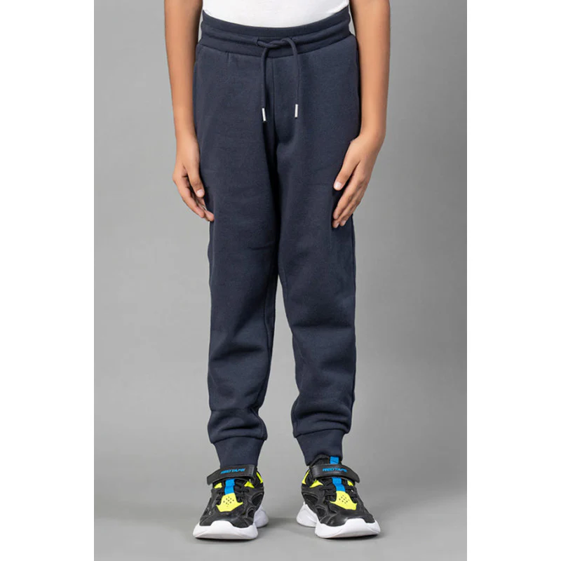Boys Navy Solid Jogger